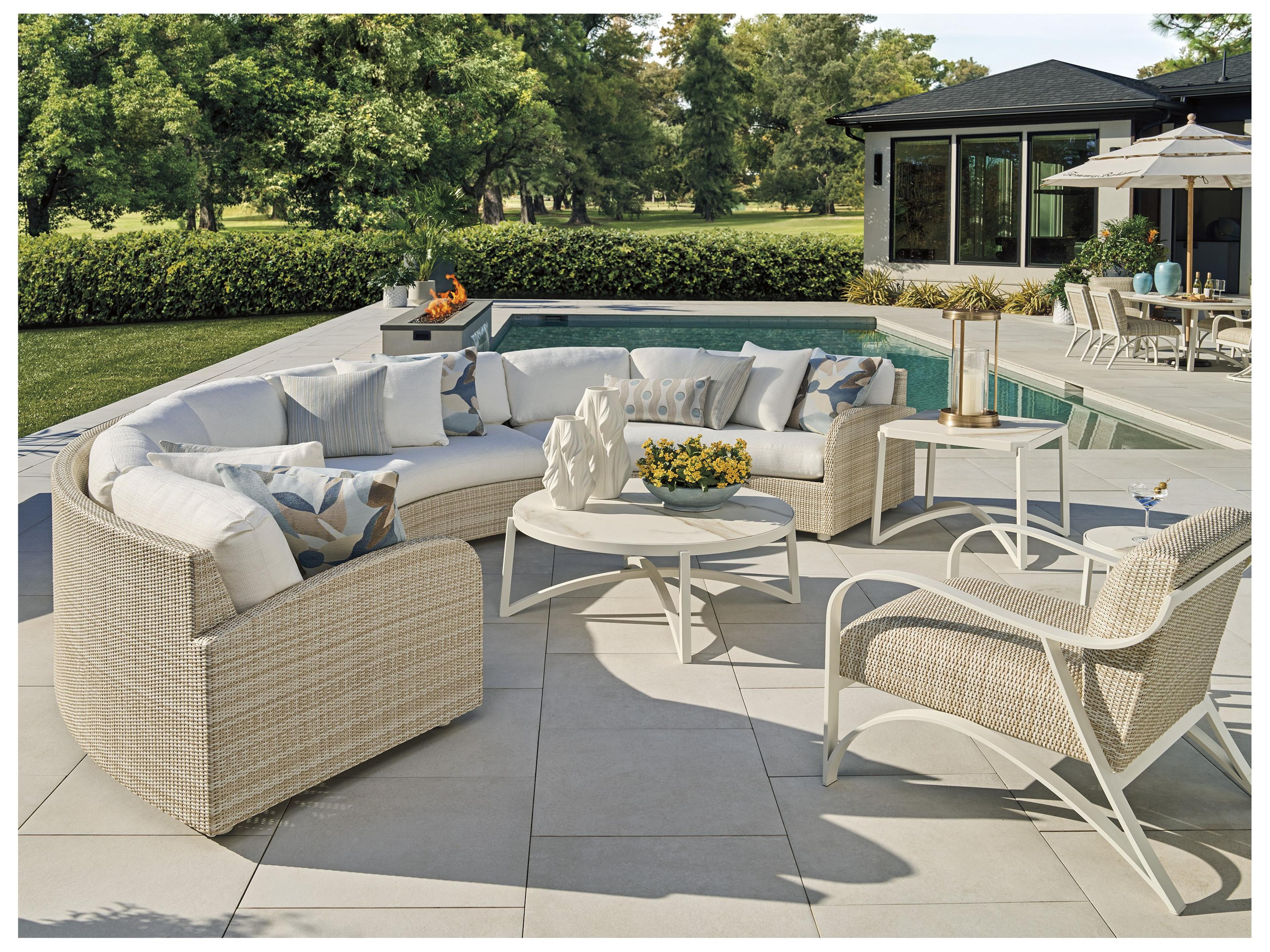 Tommy Bahama Outdoor Sand Dune Round Coffee Table