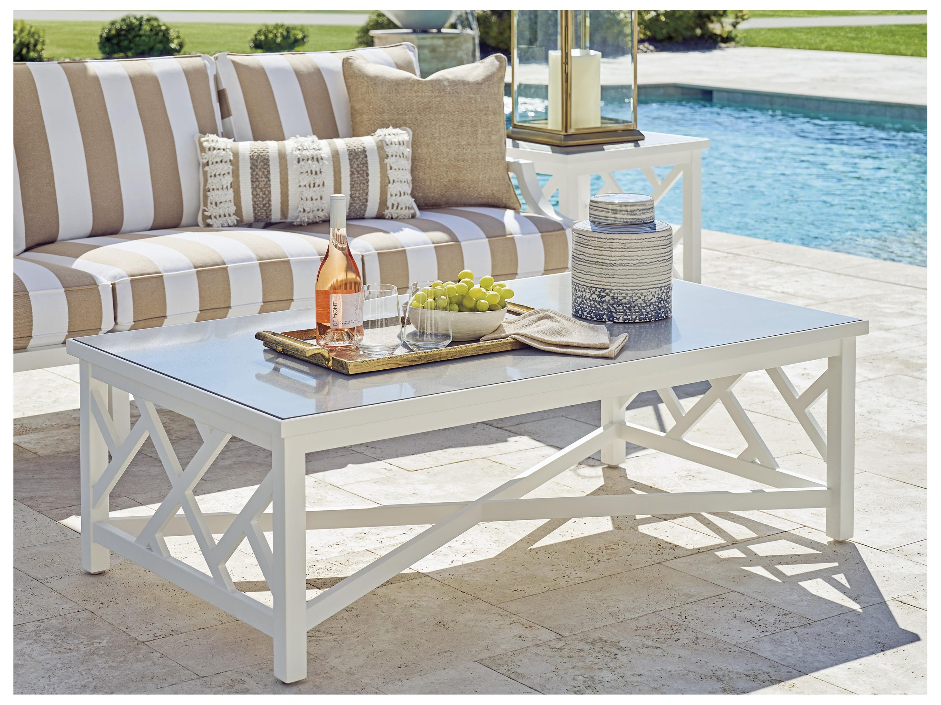 Tommy Bahama Outdoor Island Classic Aluminum 54" x 30" Rectangular Coffee Table