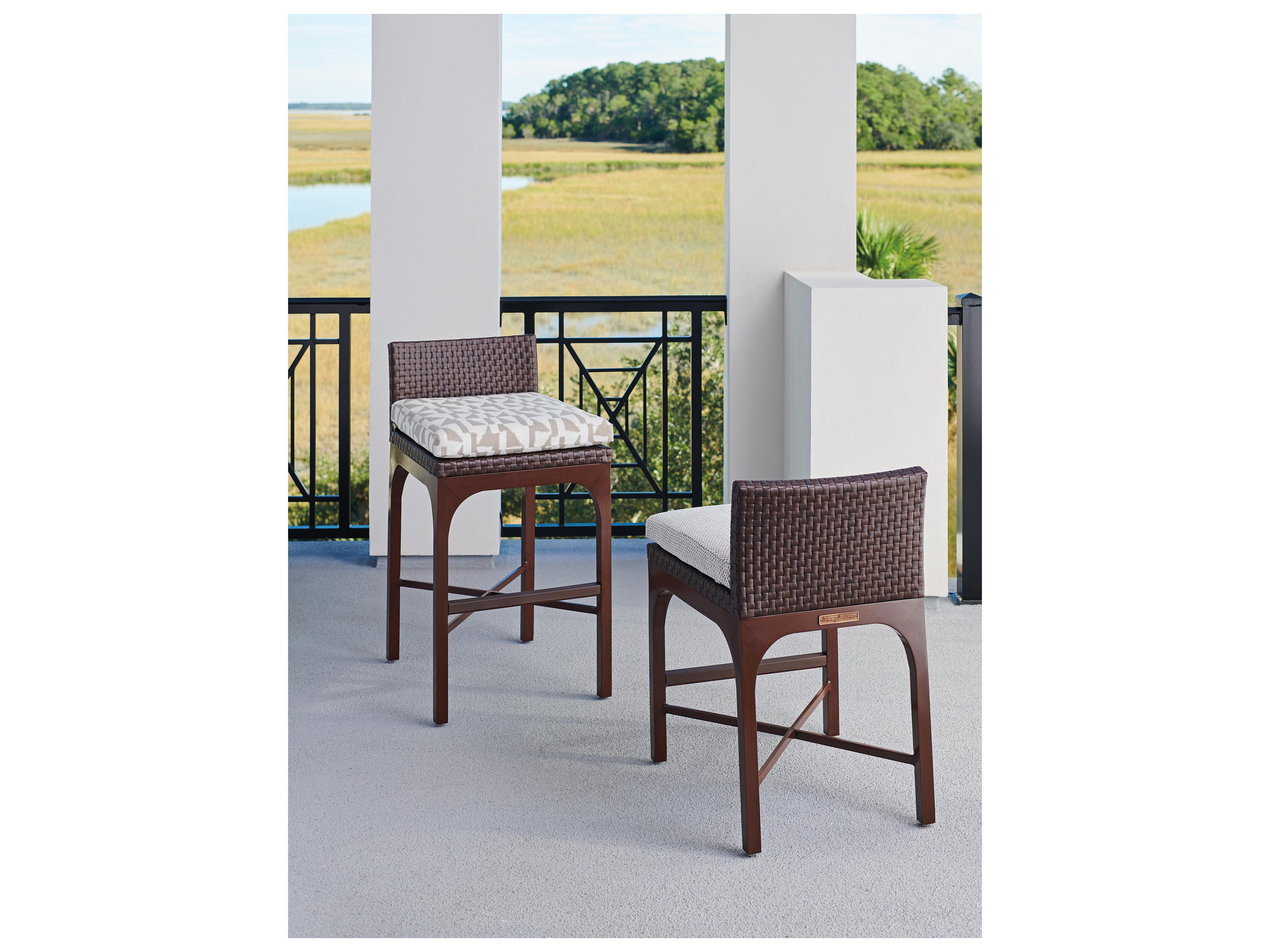 Tommy Bahama Outdoor Abaco Aluminum Wicker Bar Stool
