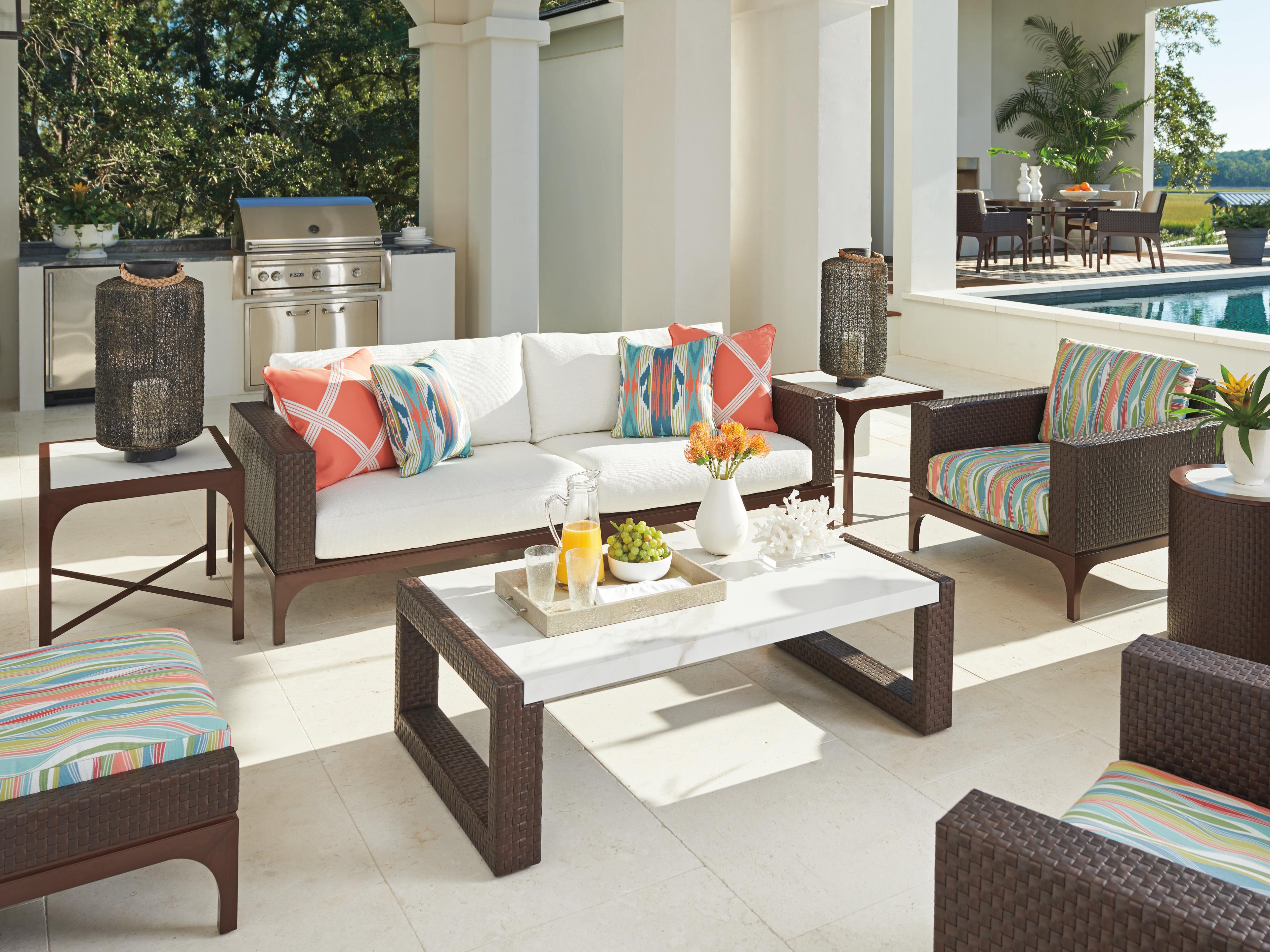 Tommy Bahama Outdoor Abaco Aluminum Wicker Sofa