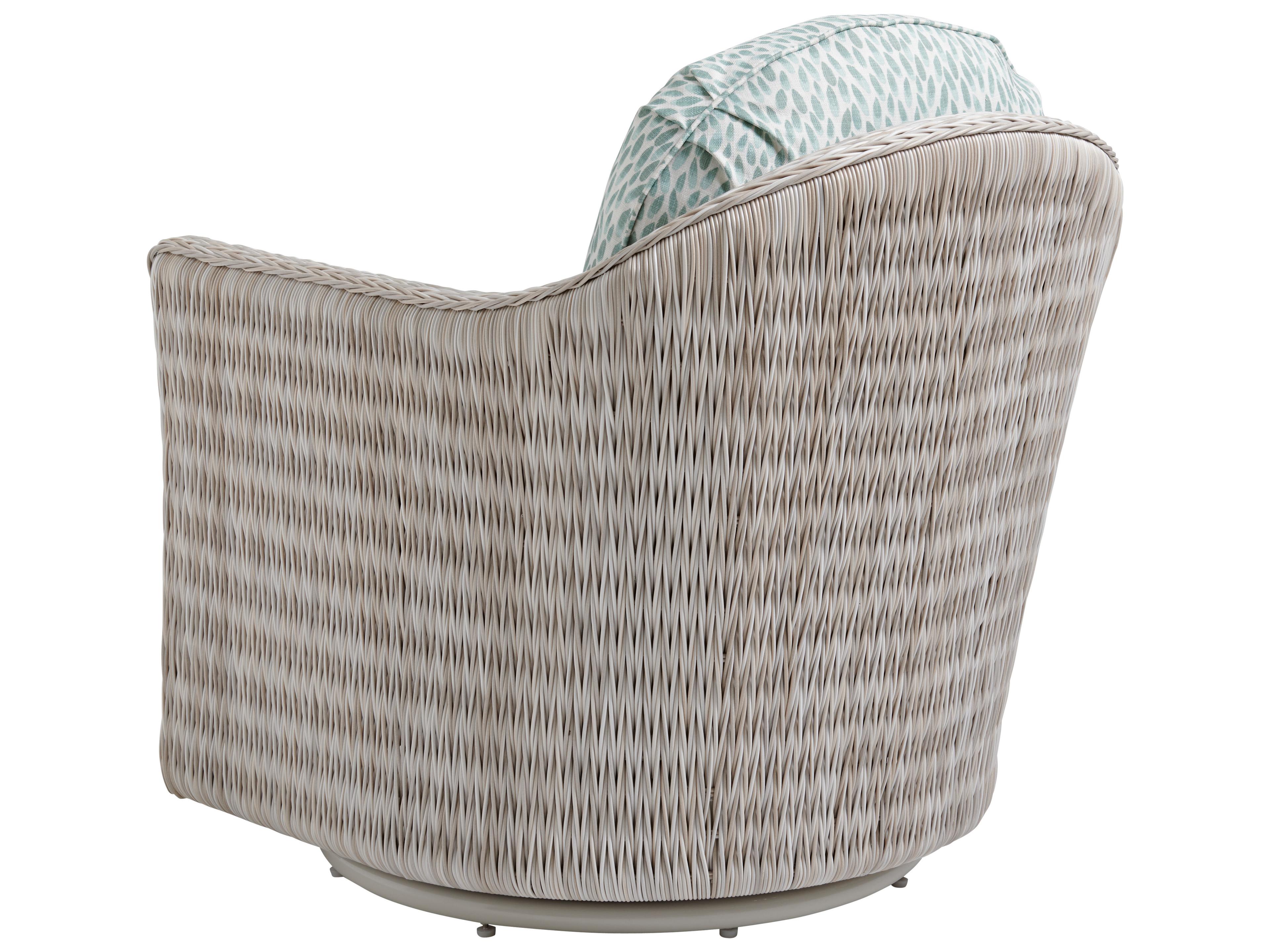 Tommy Bahama Outdoor Seabrook Aluminum Wicker Swivel Lounge Chair