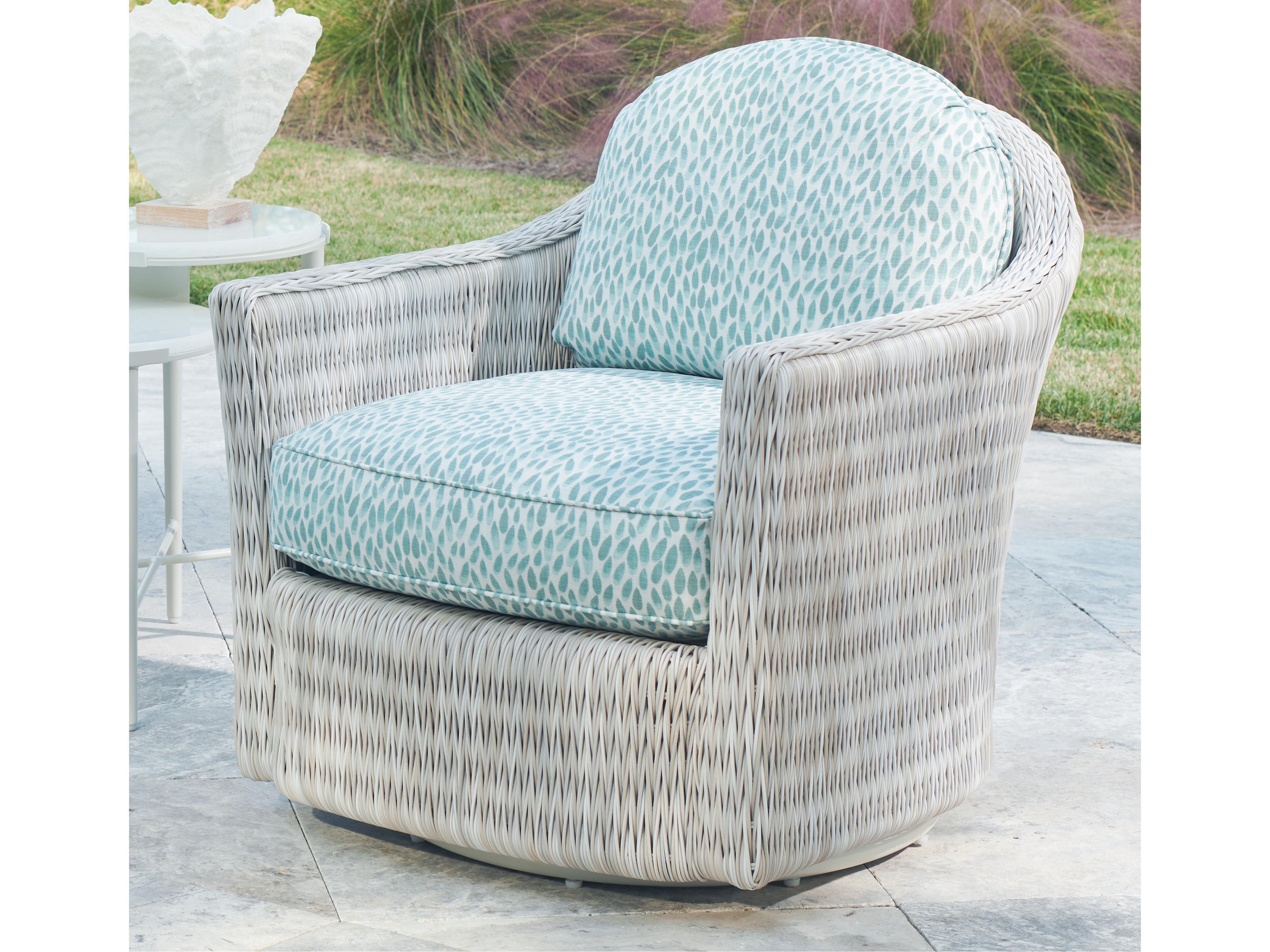 Tommy Bahama Outdoor Seabrook Aluminum Wicker Swivel Lounge Chair
