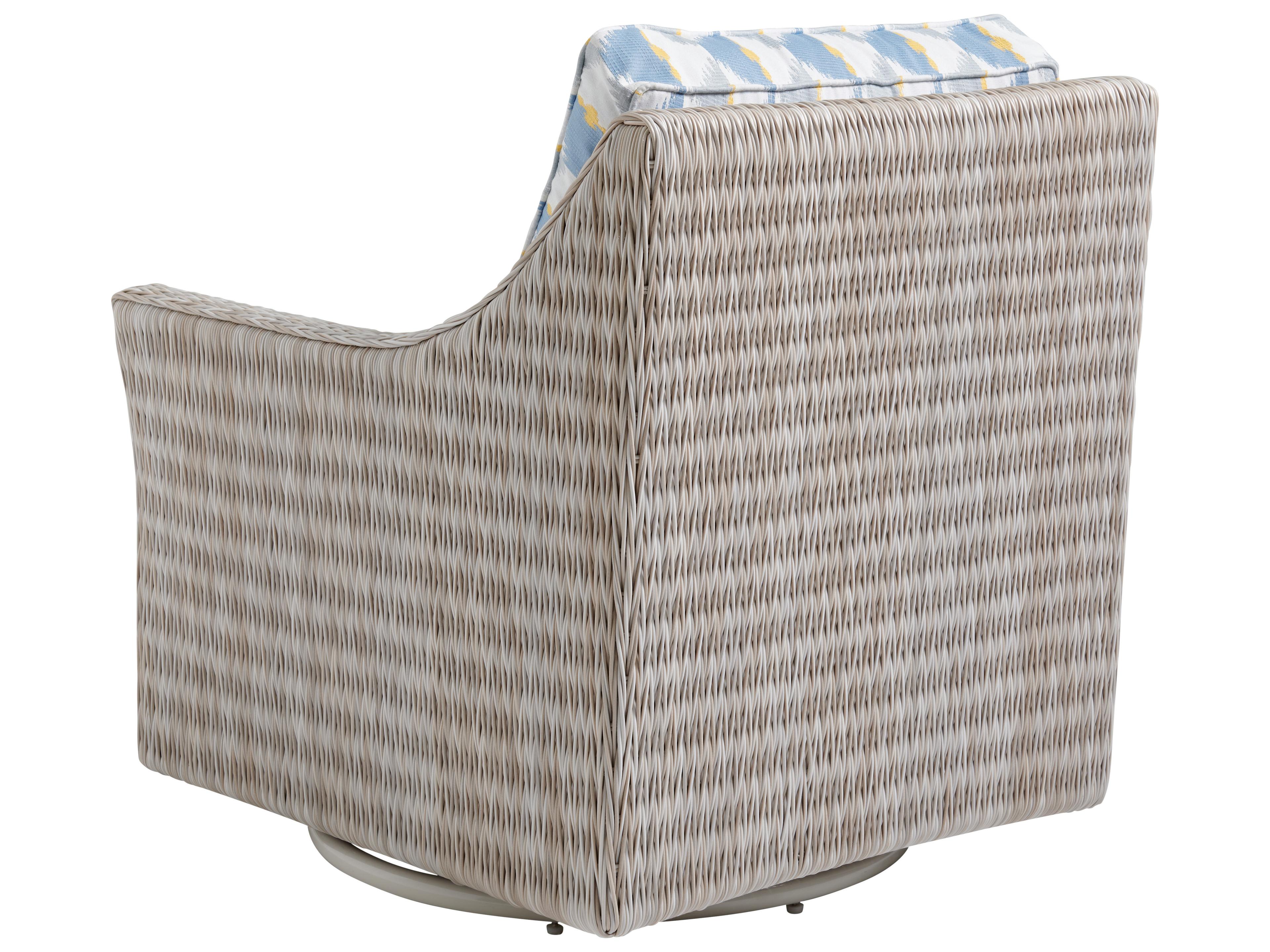 Tommy Bahama Outdoor Seabrook Aluminum Wicker Swivel Glider Lounge Chair