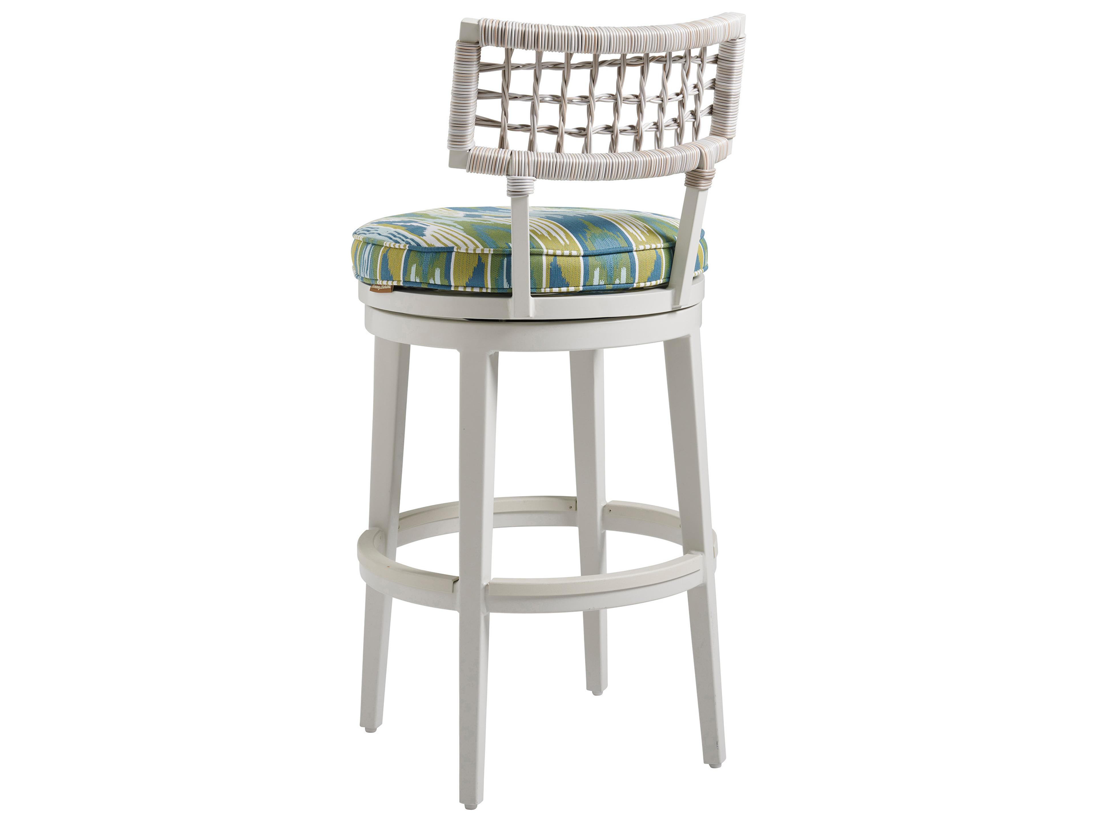 Tommy Bahama Outdoor Seabrook Aluminum Wicker Swivel Bar Stool