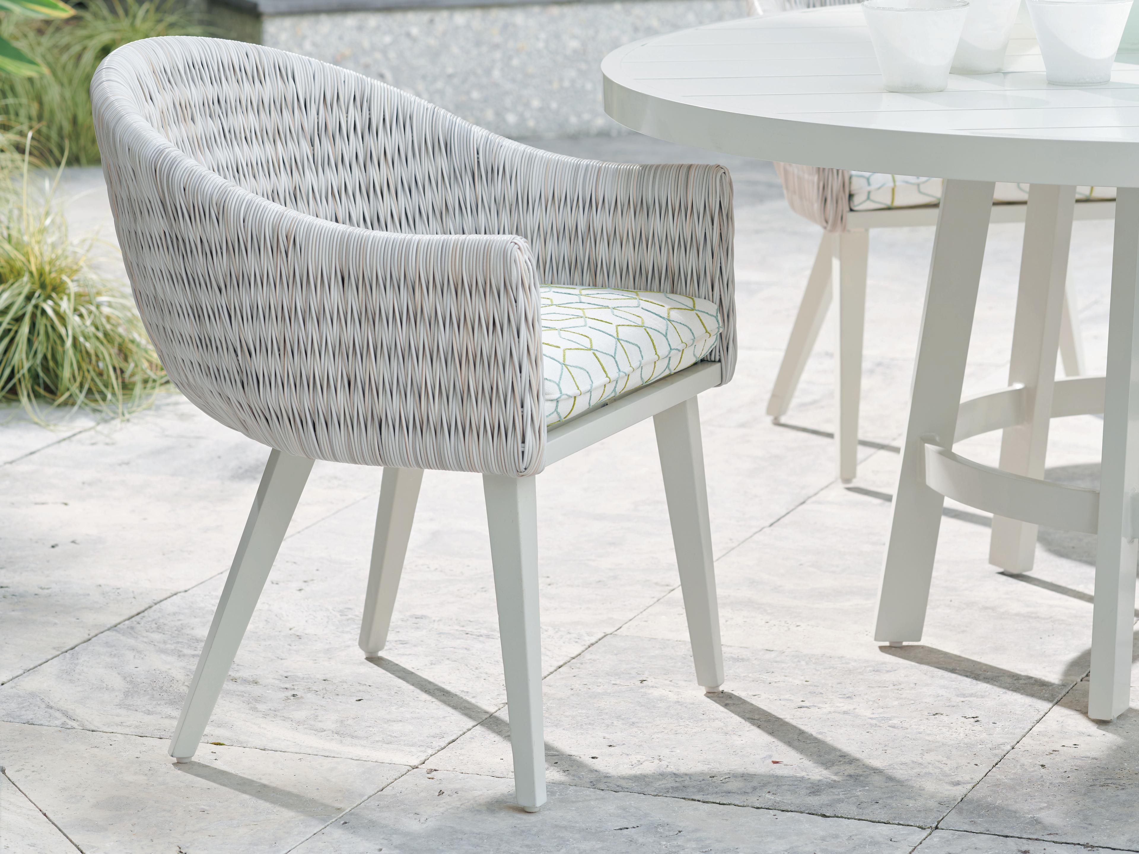 Tommy Bahama Outdoor Seabrook Aluminum Wicker Arm Chair