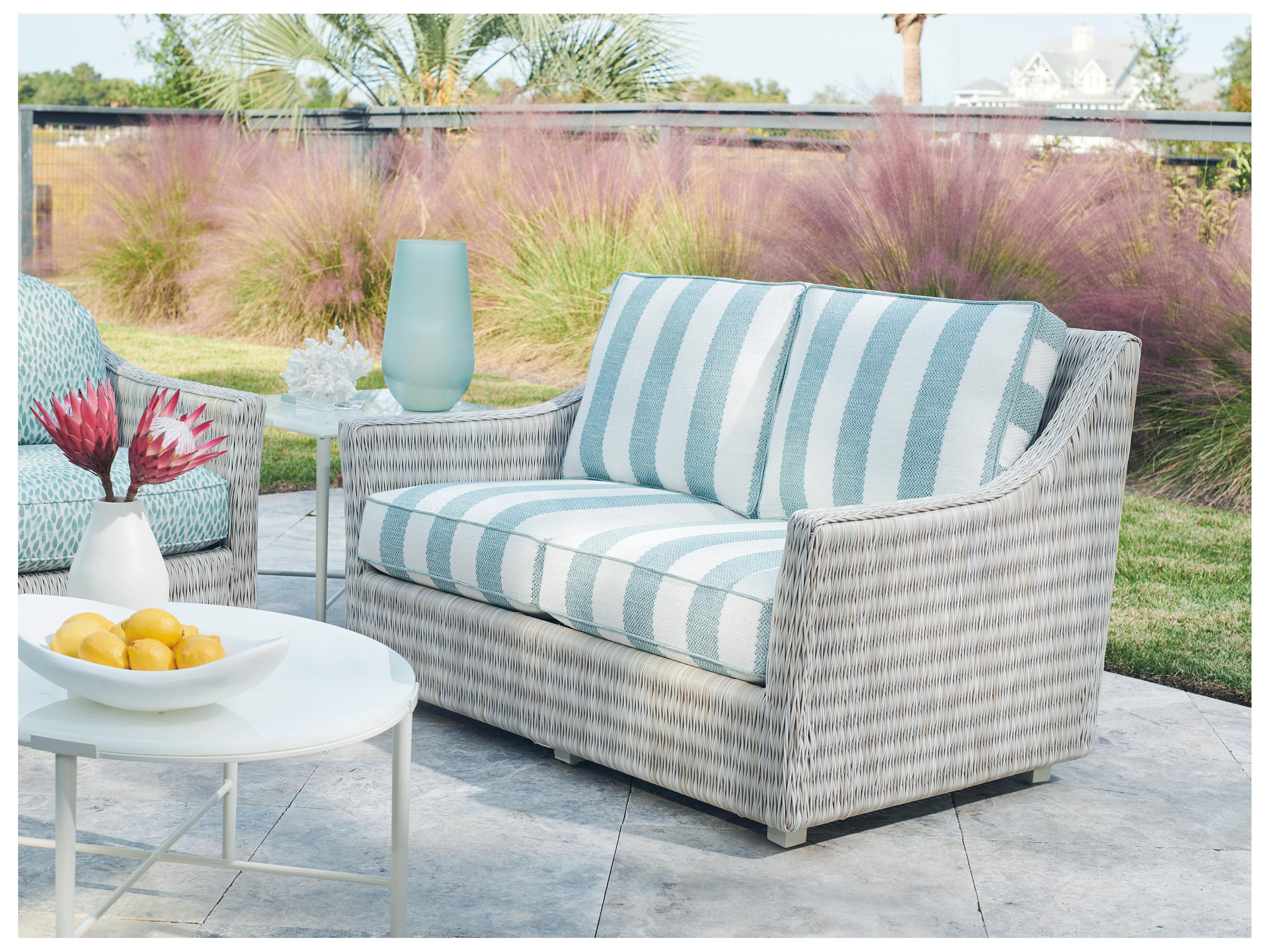 Tommy Bahama Outdoor Seabrook Aluminum Wicker Loveseat