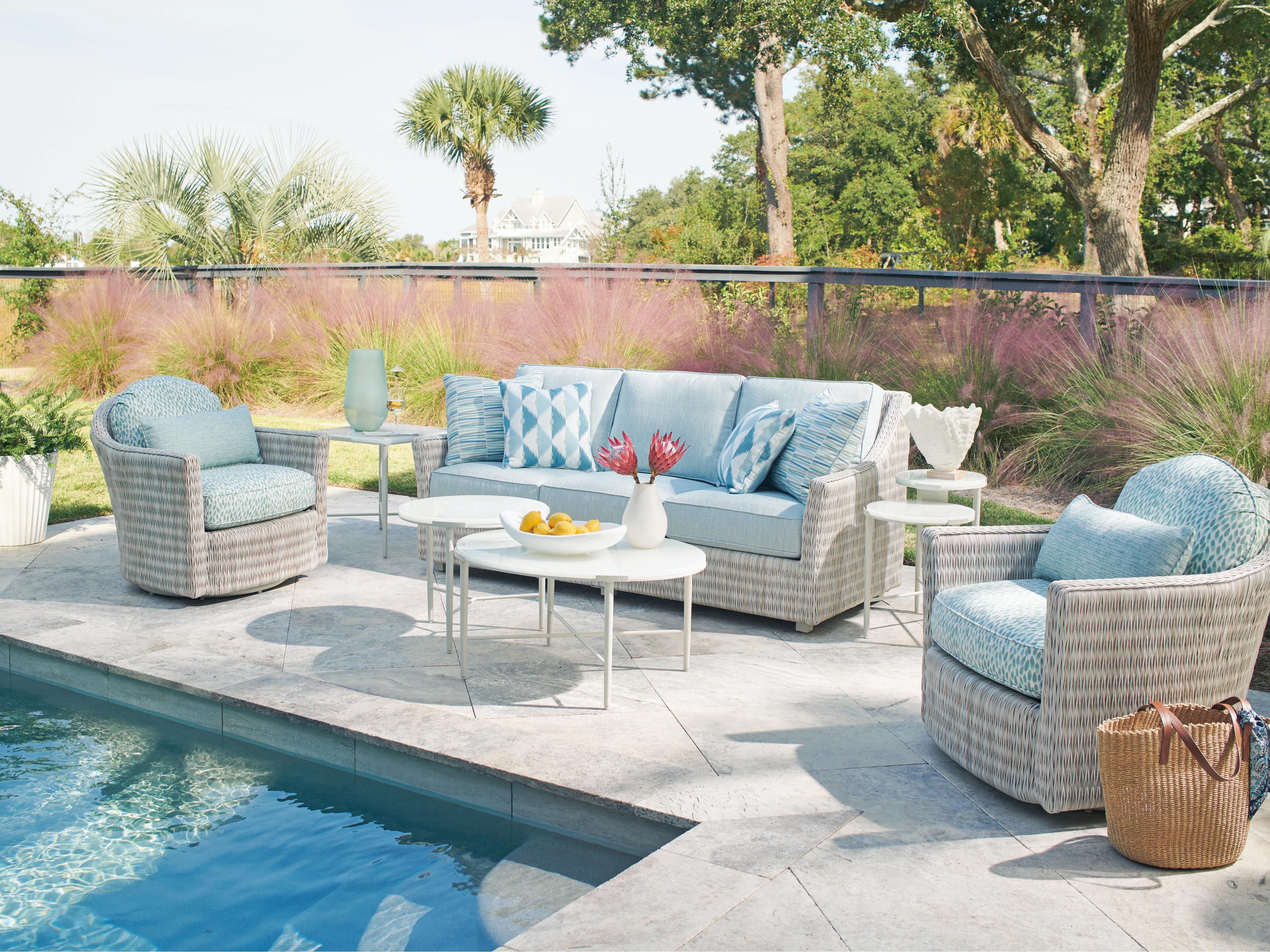 Tommy Bahama Outdoor Seabrook Aluminum Wicker Sofa