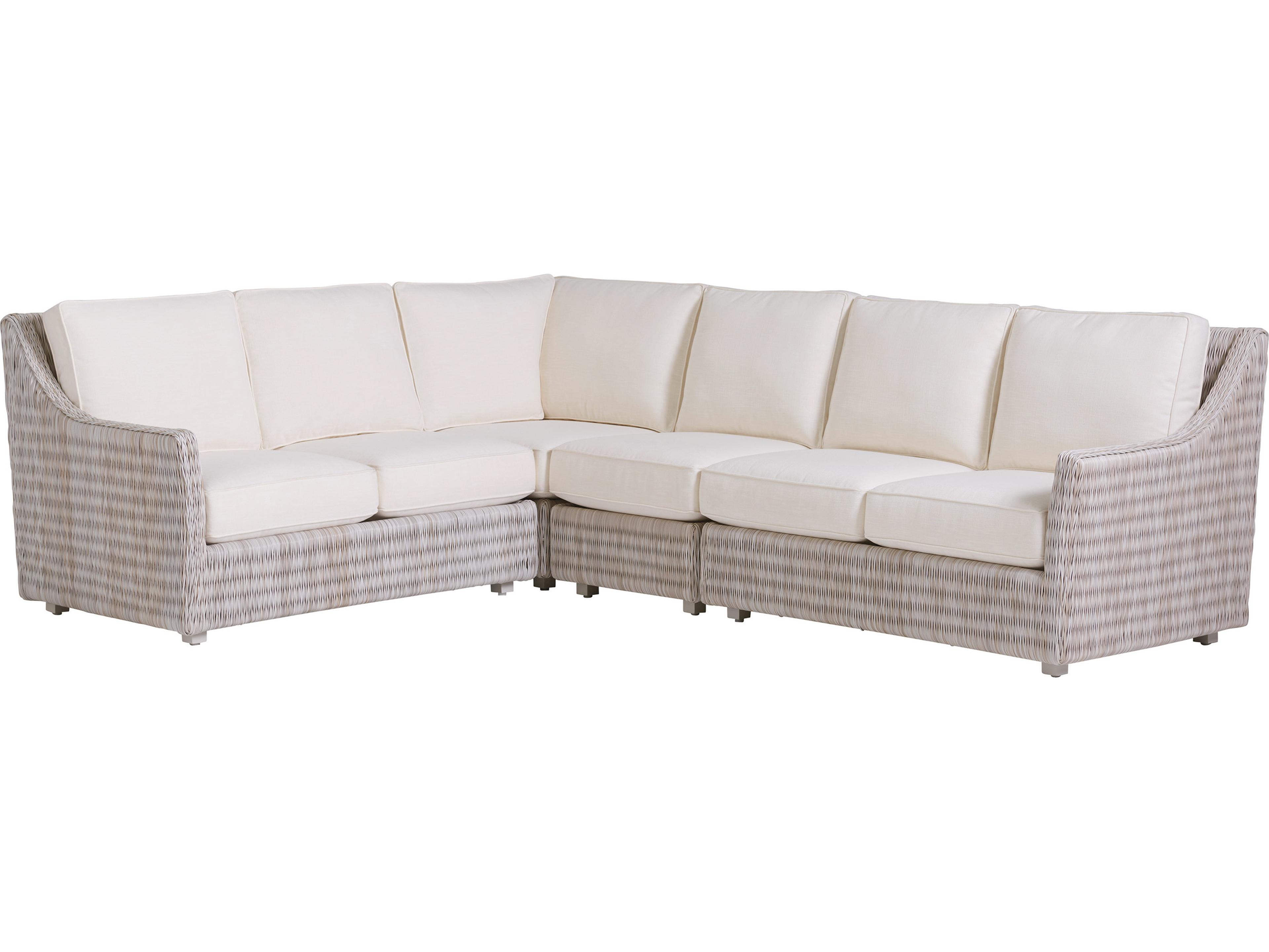 Seabrook Aluminum Wicker Sectional Lounge Set
