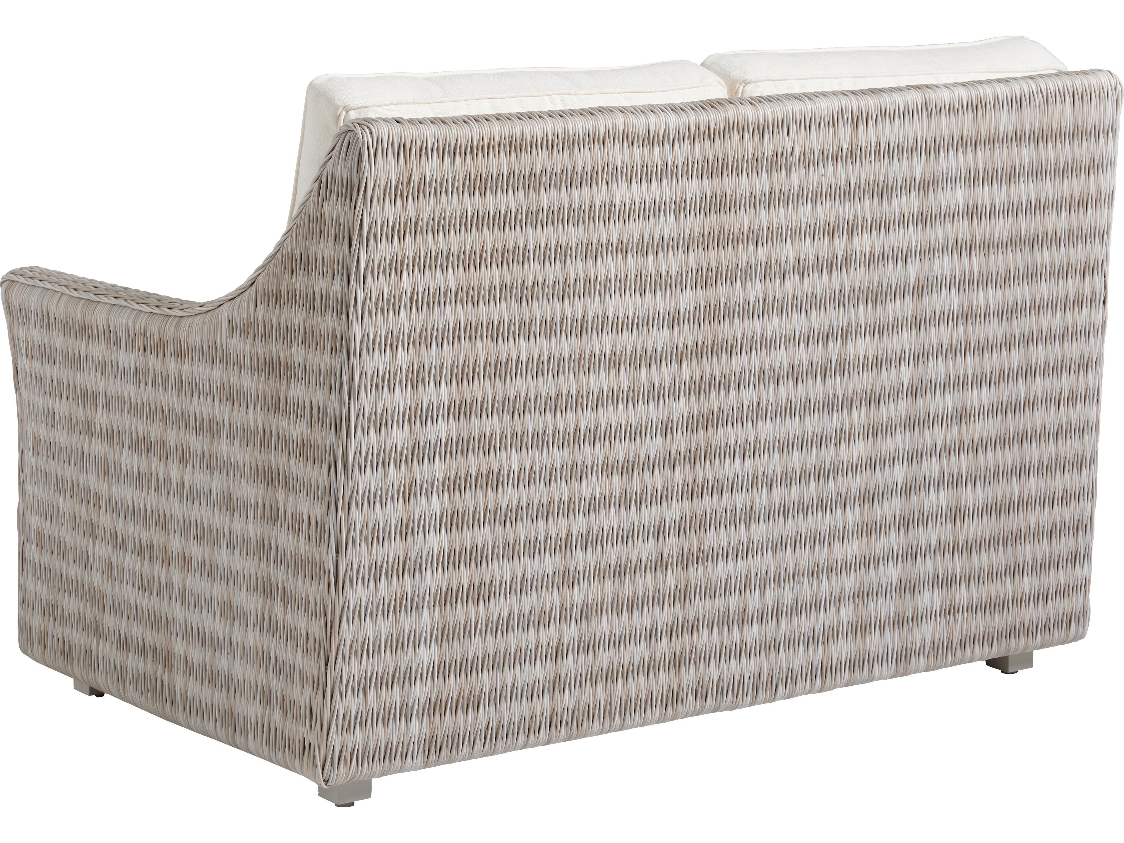 Tommy Bahama Outdoor Seabrook Aluminum Wicker RAF Loveseat