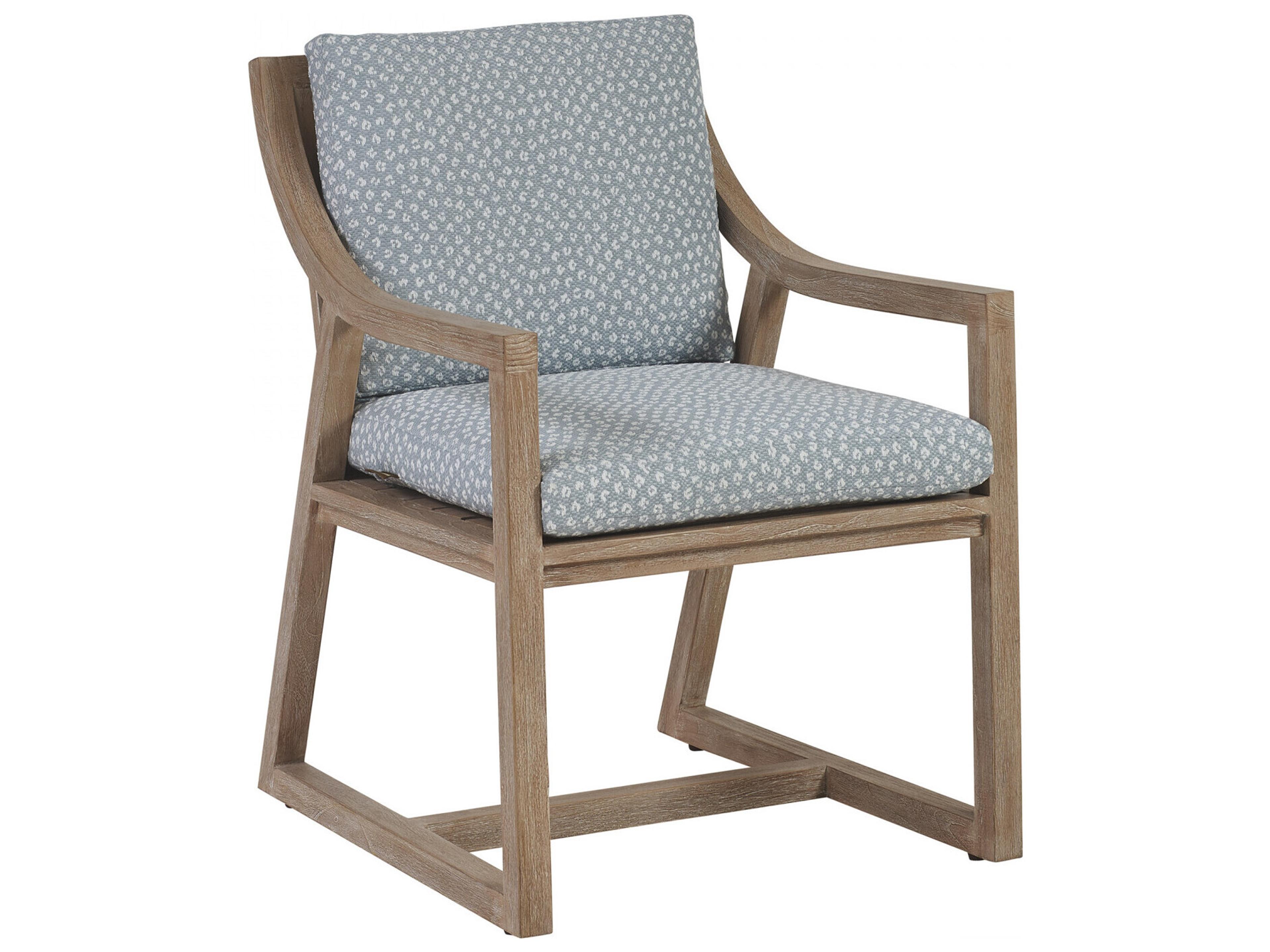 Stillwater Cove Teak Light Taupe Dining Arm Chair