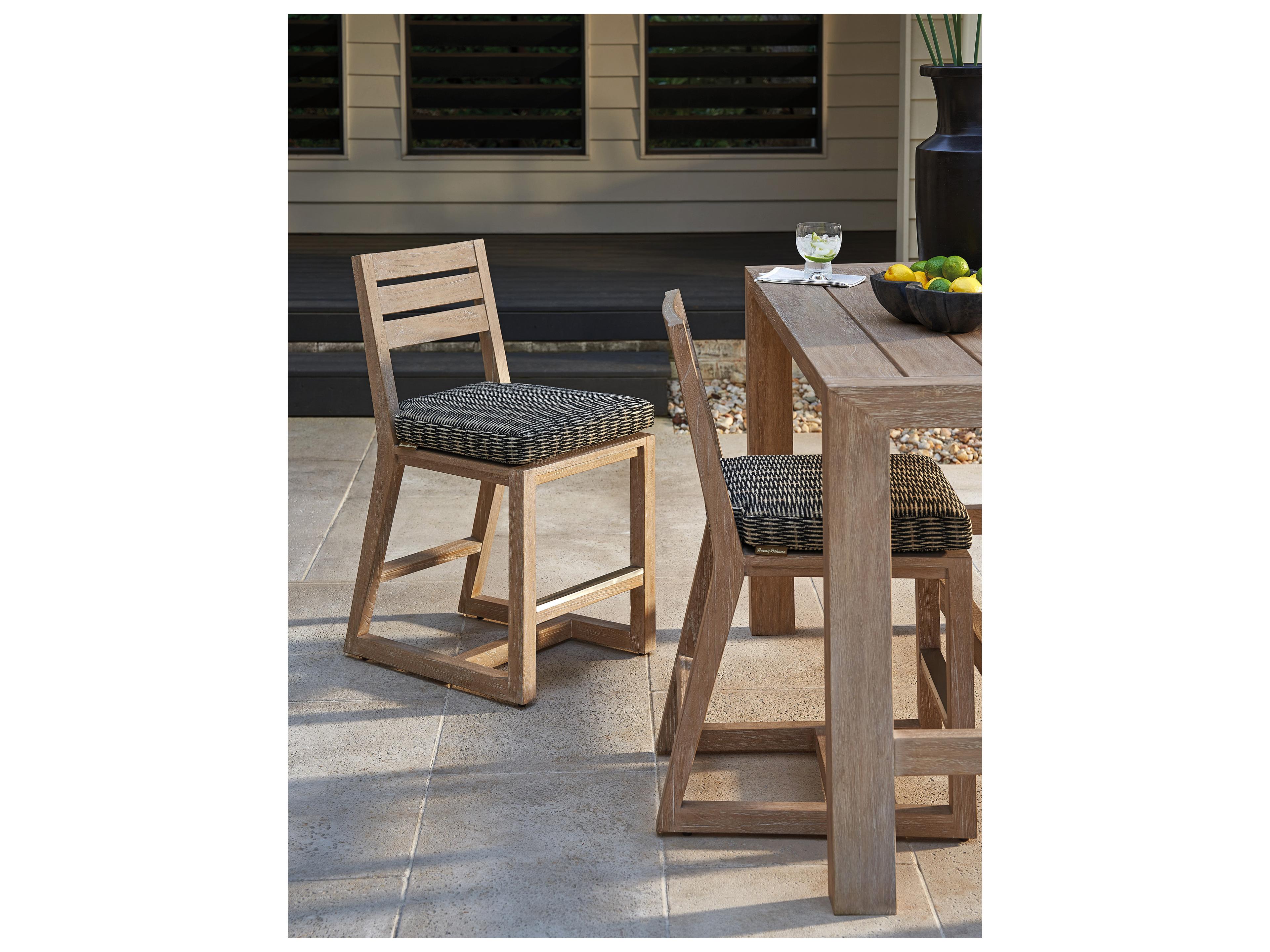 Tommy Bahama Outdoor Stillwater Cove Teak Counter Stool