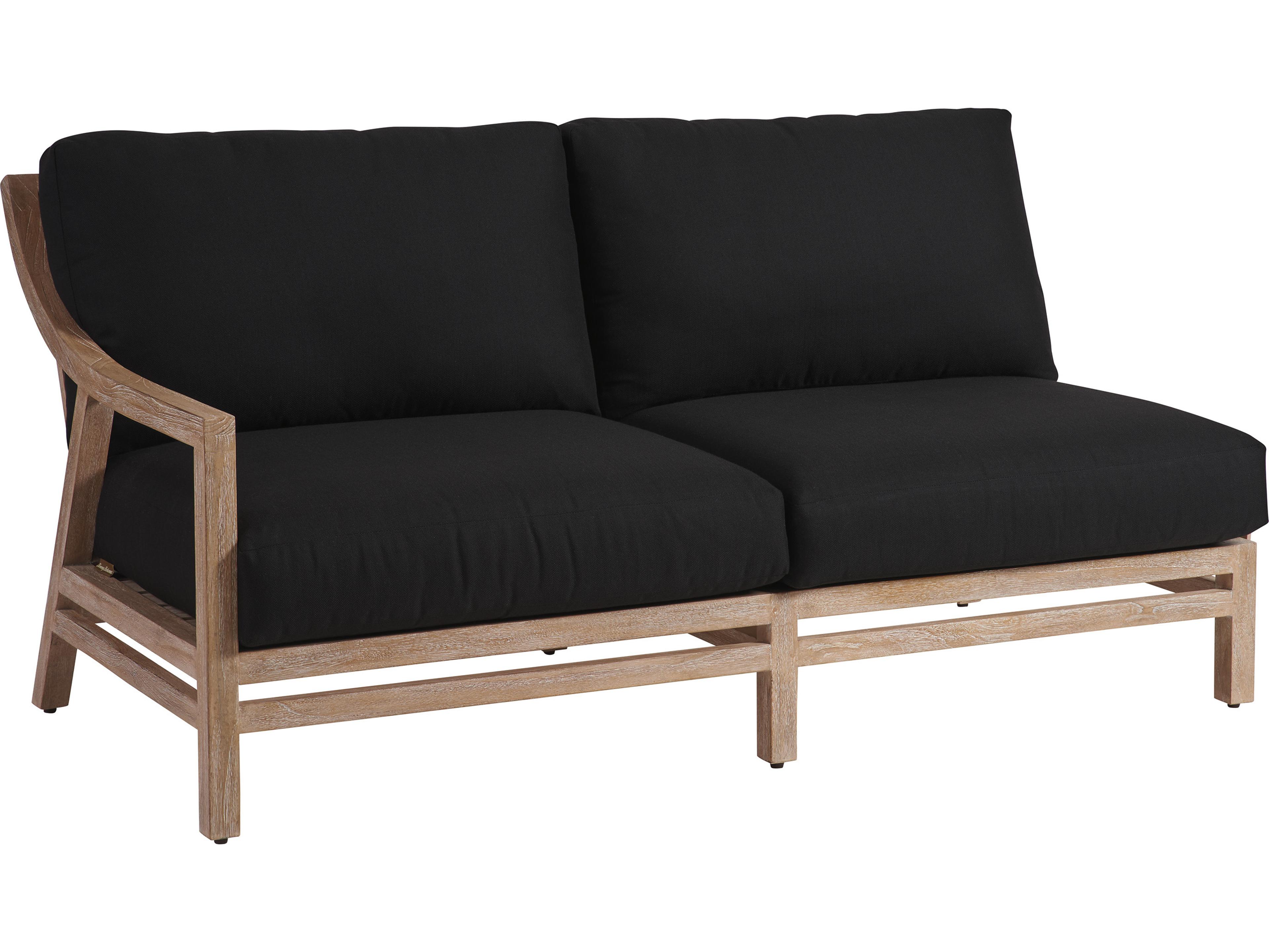 Stillwater Cove Teak Light Taupe Corner Lounge Chair Left Arm Loveseat