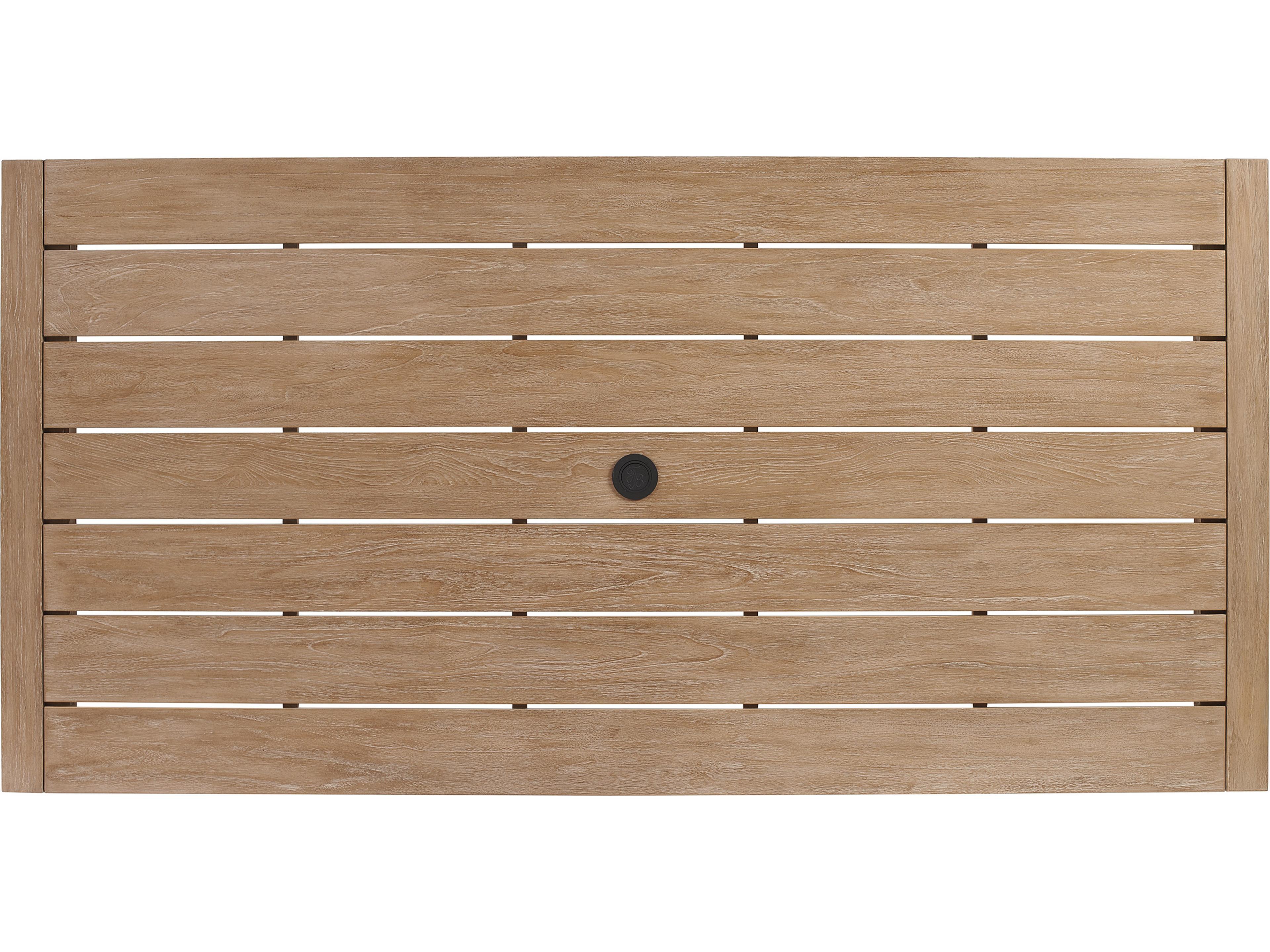 Tommy Bahama Outdoor Stillwater Cove Teak Rectangular Dining Table with Umbrella Hole