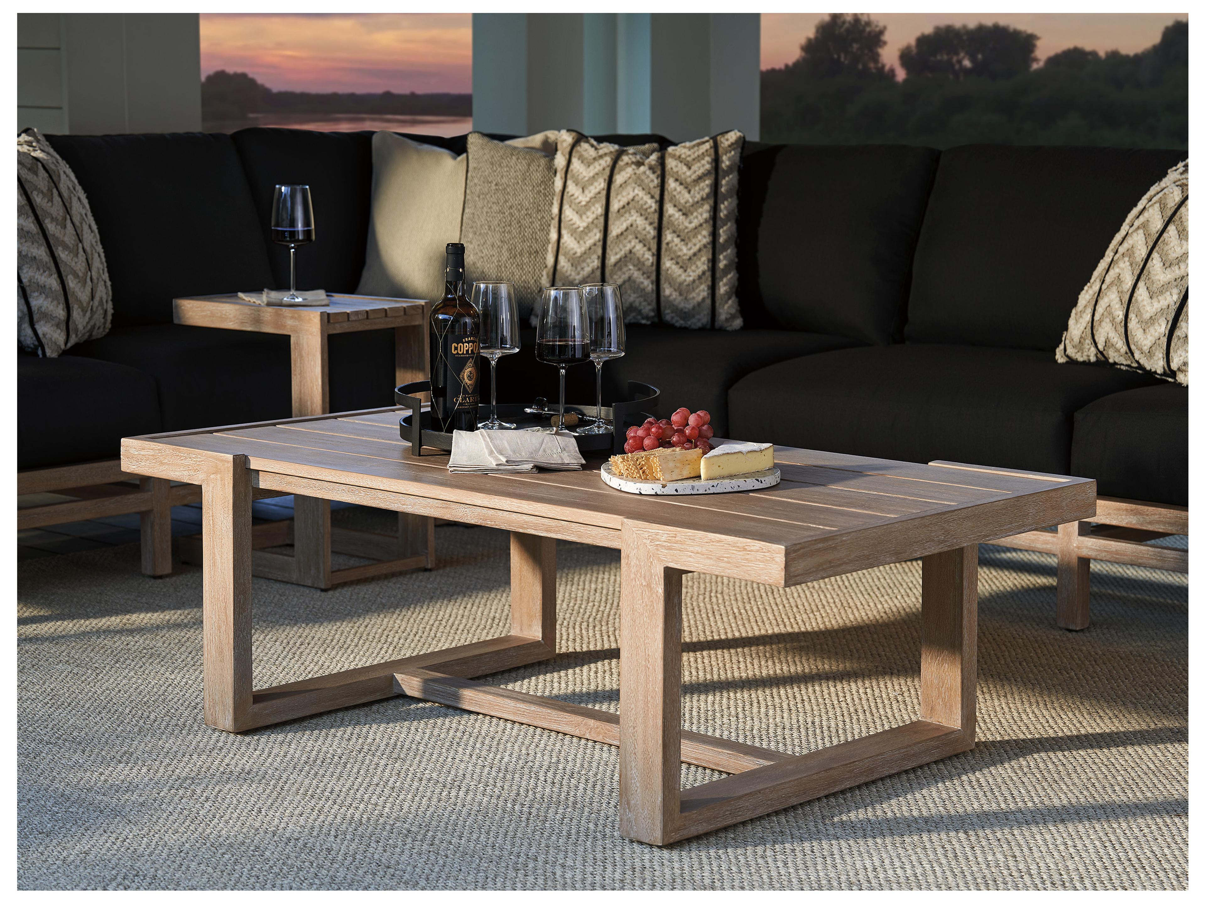 Tommy Bahama Outdoor Stillwater Cove Teak Rectangular Coffee Table