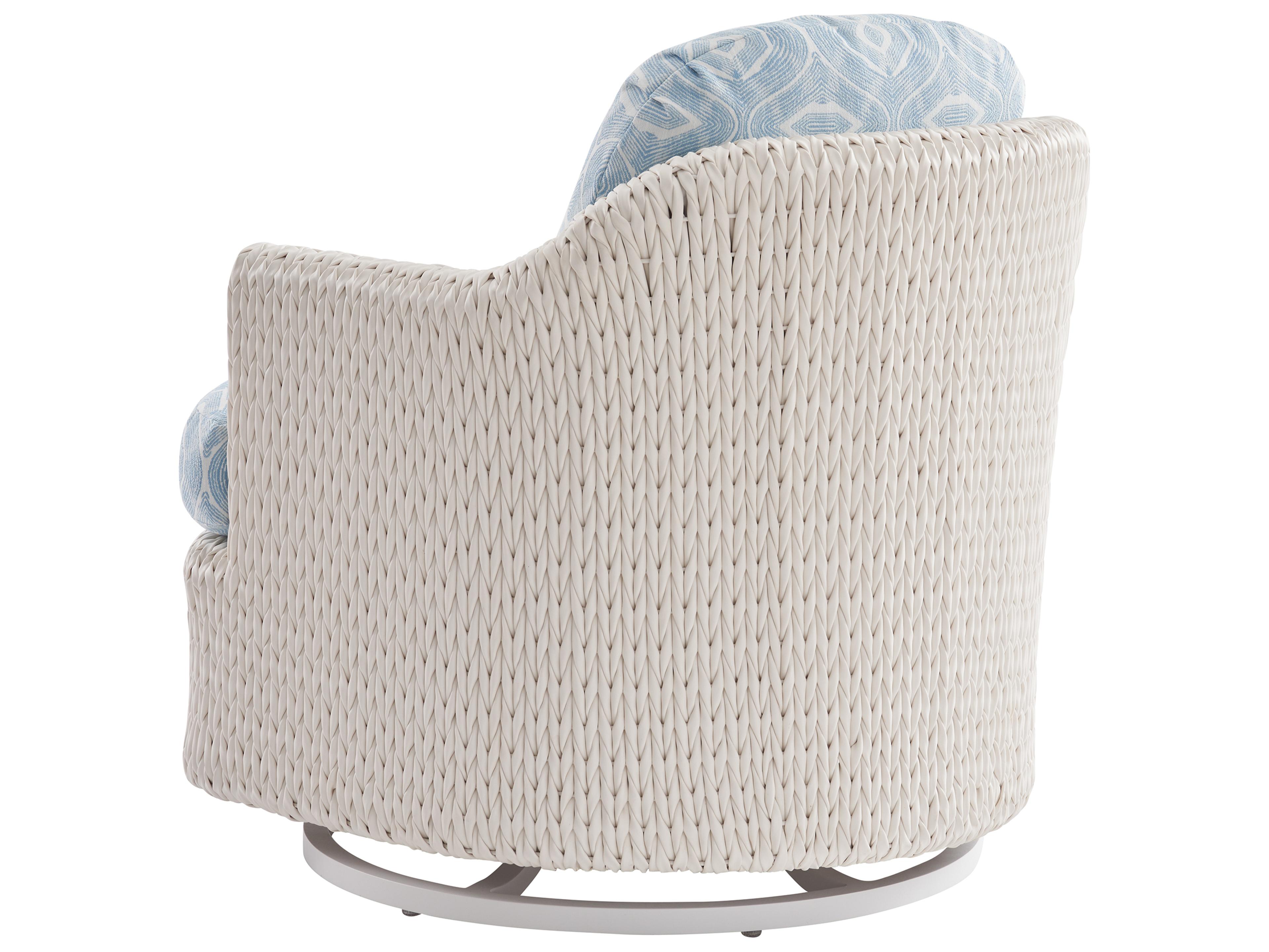 Tommy Bahama Outdoor Ocean Breeze Promenade Aluminum Wicker Occasional Swivel Chair