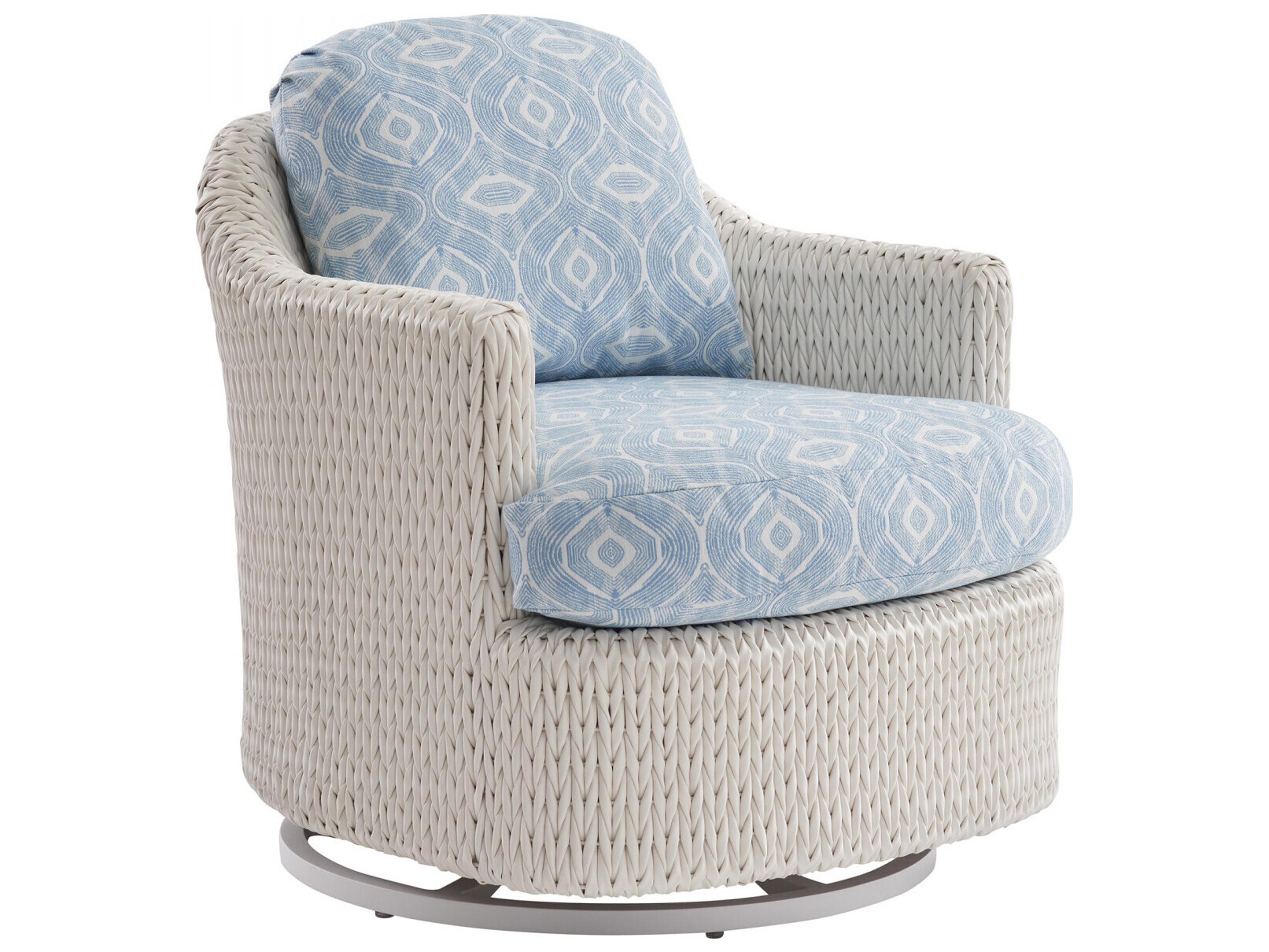 Old Breeze Promenade Aluminum Wicker Occasional Swivel Lounge Chair