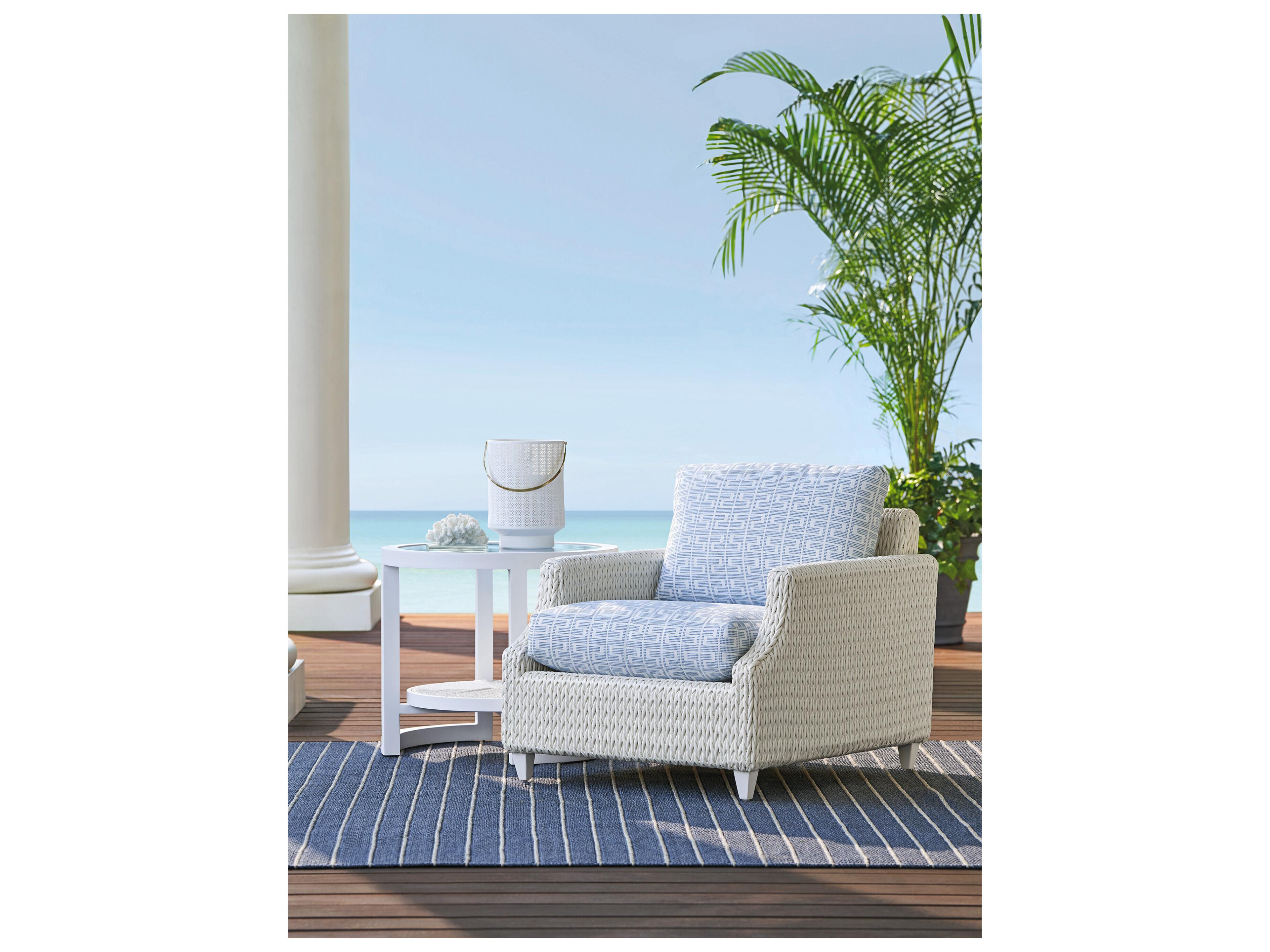 Tommy Bahama Outdoor Old Breeze Promenade Aluminum Wicker Lounge Chair