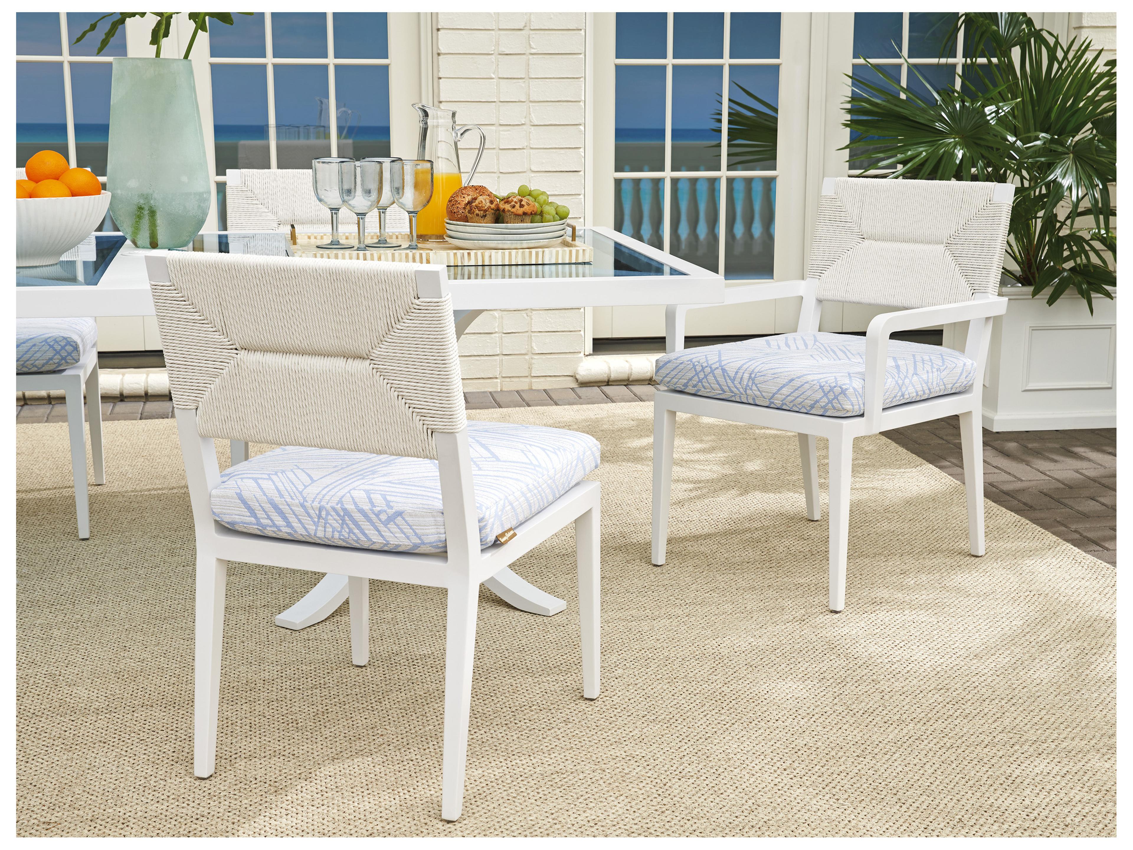 Tommy Bahama Outdoor Ocean Breeze Promenade Aluminum Wicker Dining Arm Chair