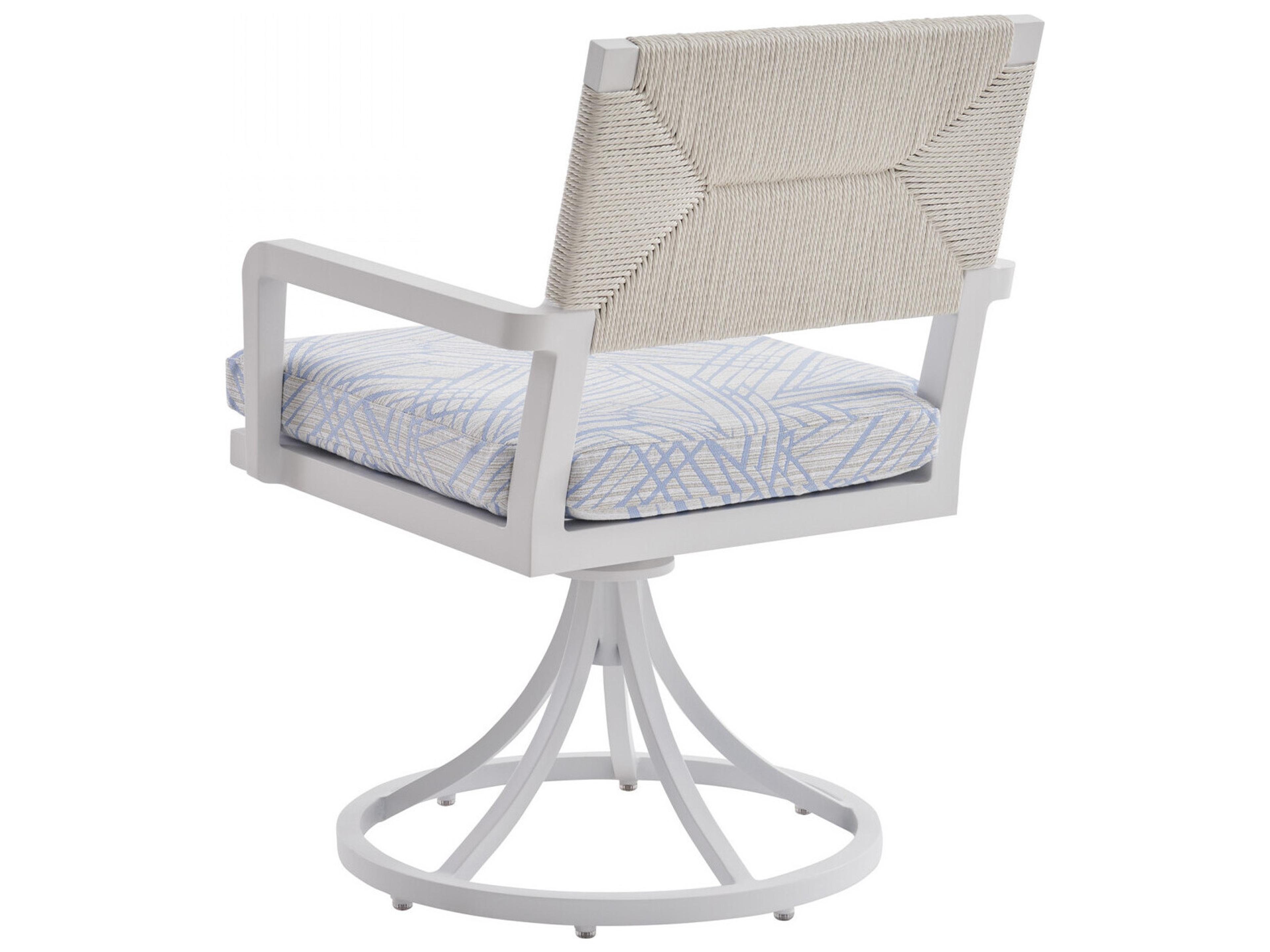 Tommy Bahama Outdoor Old Breeze Promenade Aluminum Wicker Swivel Rocker Dining Arm Chair
