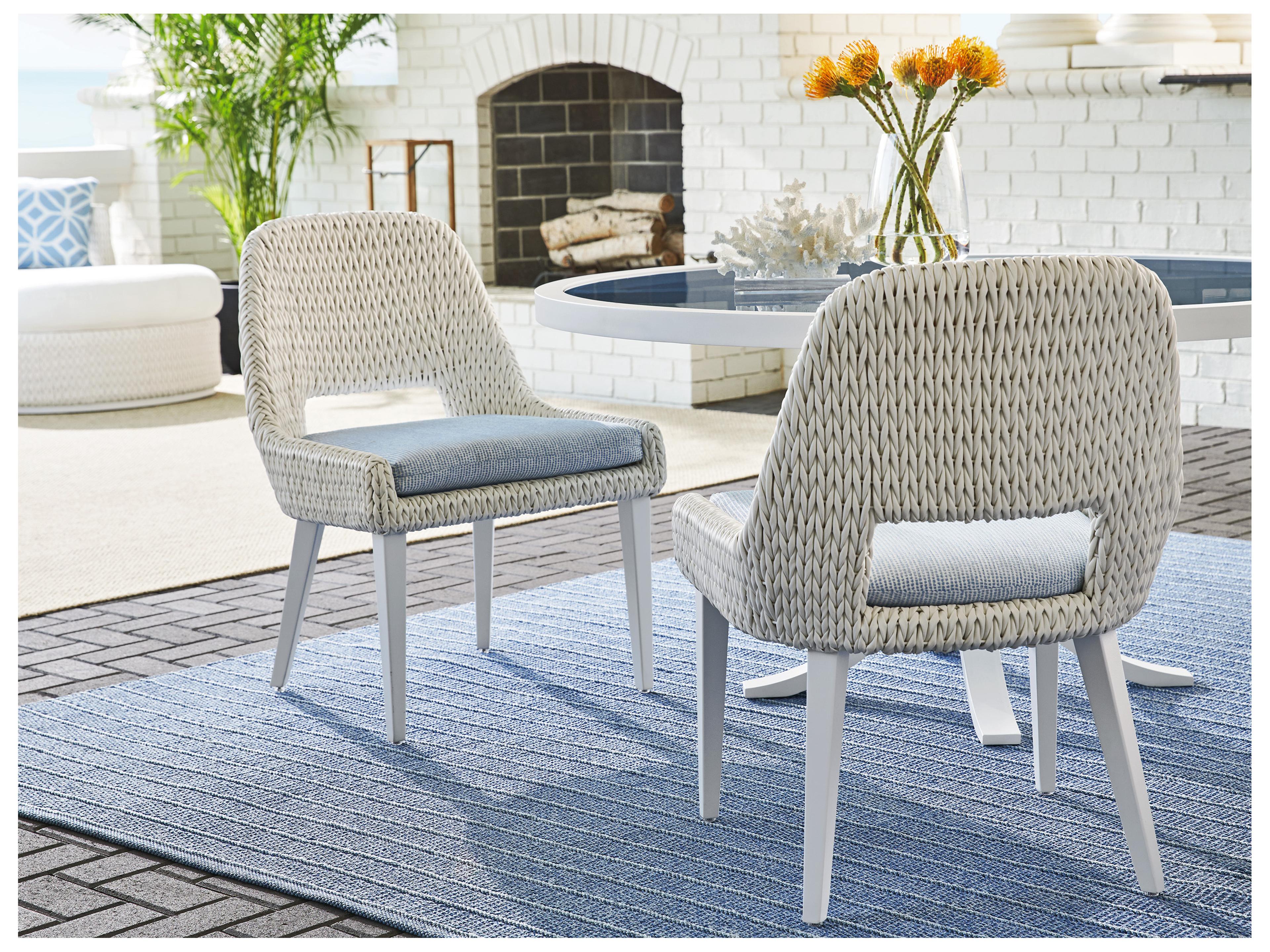 Tommy Bahama Outdoor Ocean Breeze Promenade Aluminum Wicker Occasional Dining Arm Chair