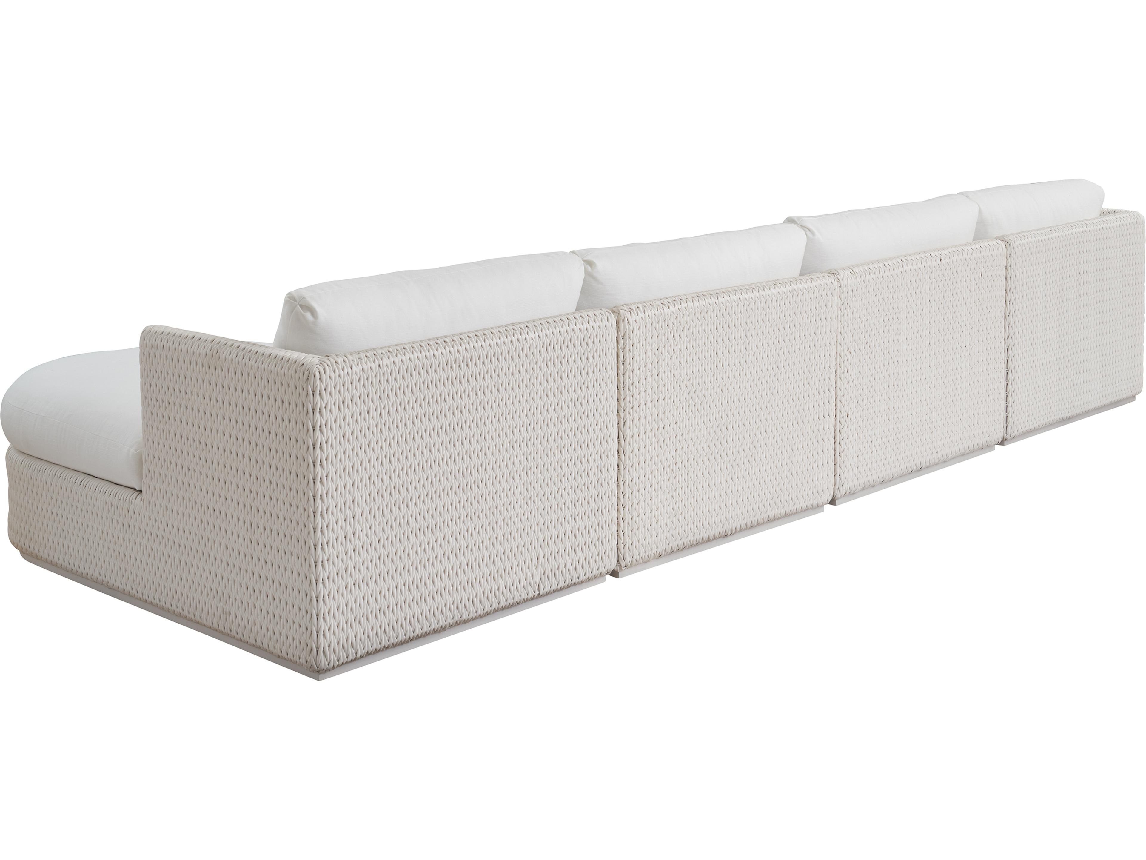 Tommy Bahama Outdoor Ocean Breeze Promenade Aluminum Wicker Sectional Lounge Set