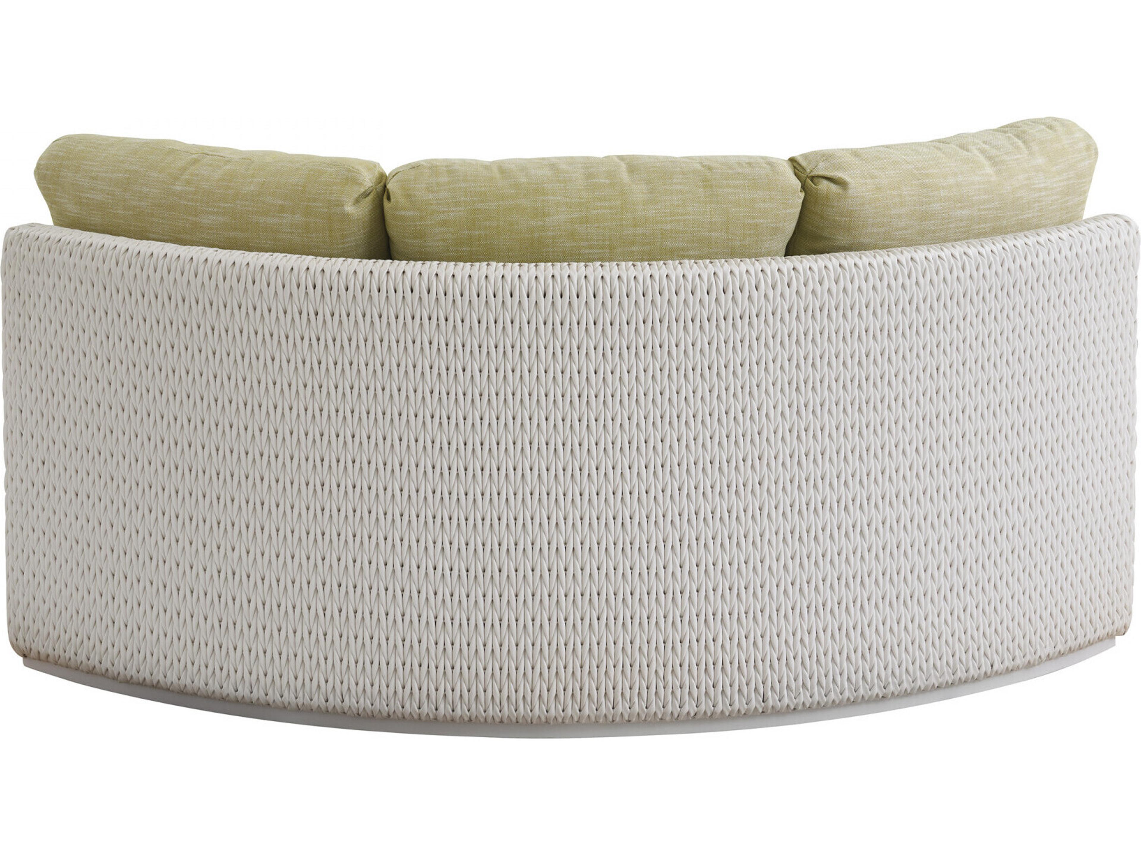 Tommy Bahama Outdoor Old Breeze Promenade Aluminum Wicker Corner Wedge Lounge Chair