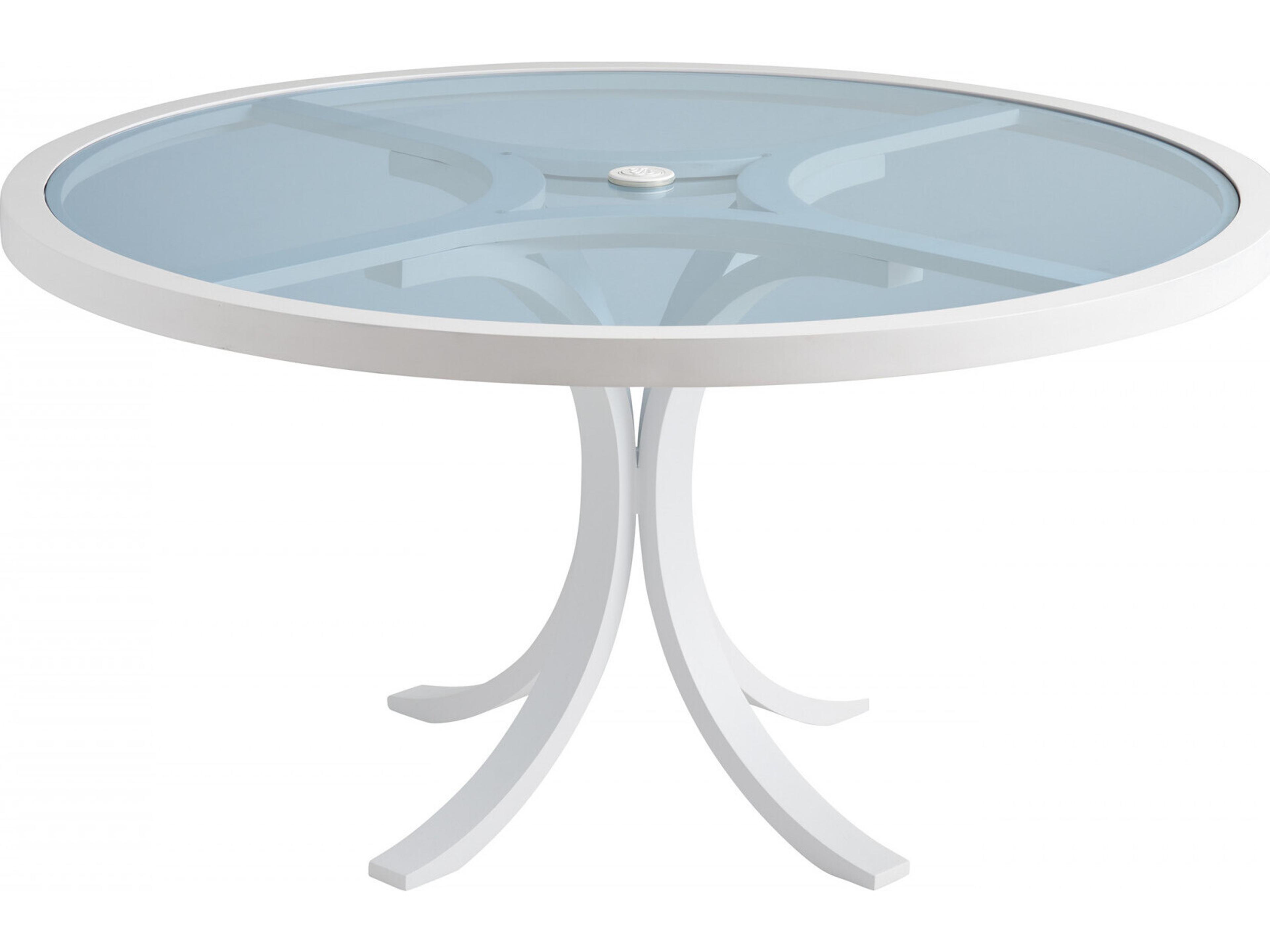 Tommy Bahama Outdoor Old Breeze Promenade Glass Round Dining Table Top with Umbrella Hole