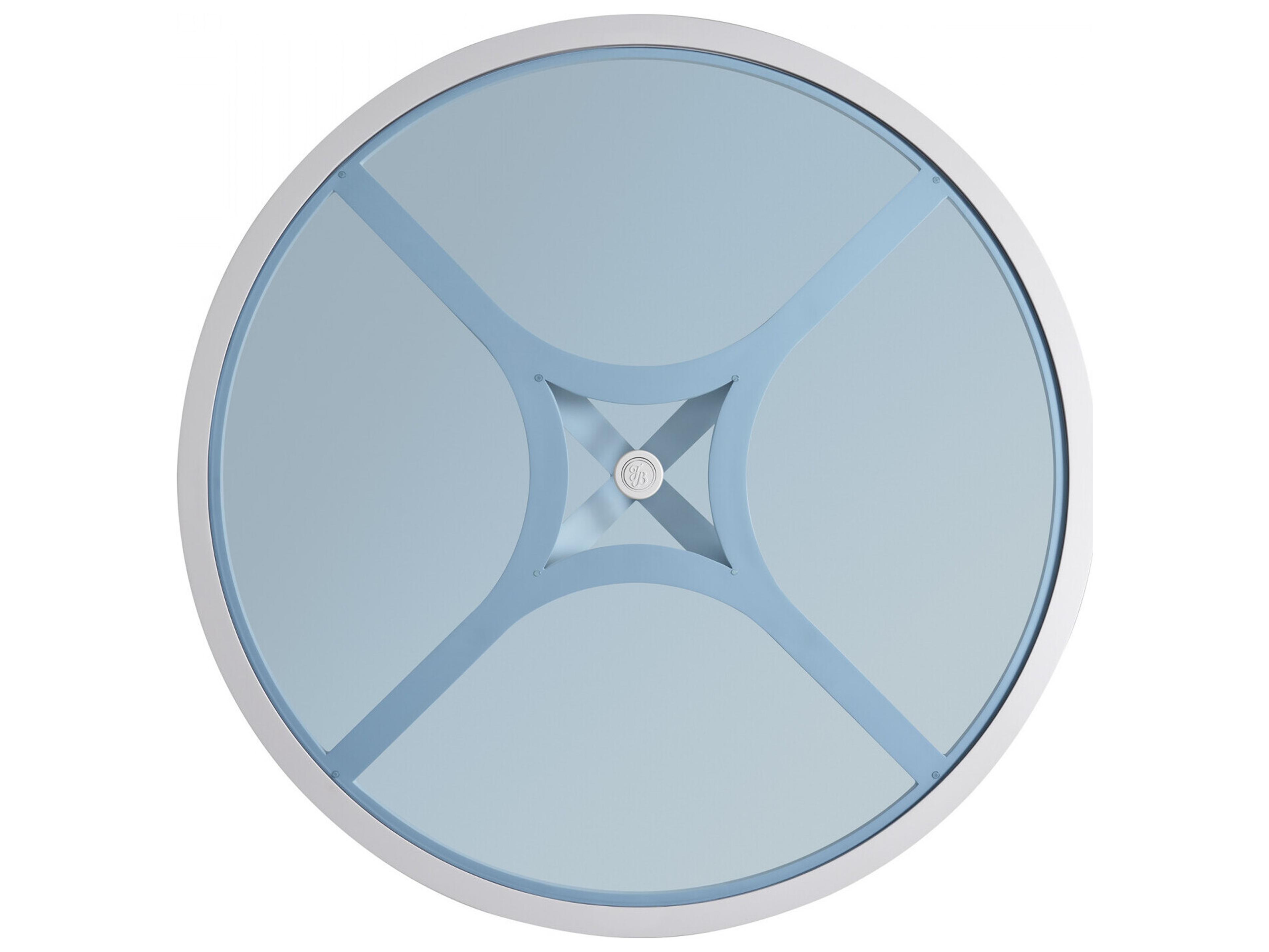 Tommy Bahama Outdoor Old Breeze Promenade Aluminum Pearl White Table Base for Round Dining Table