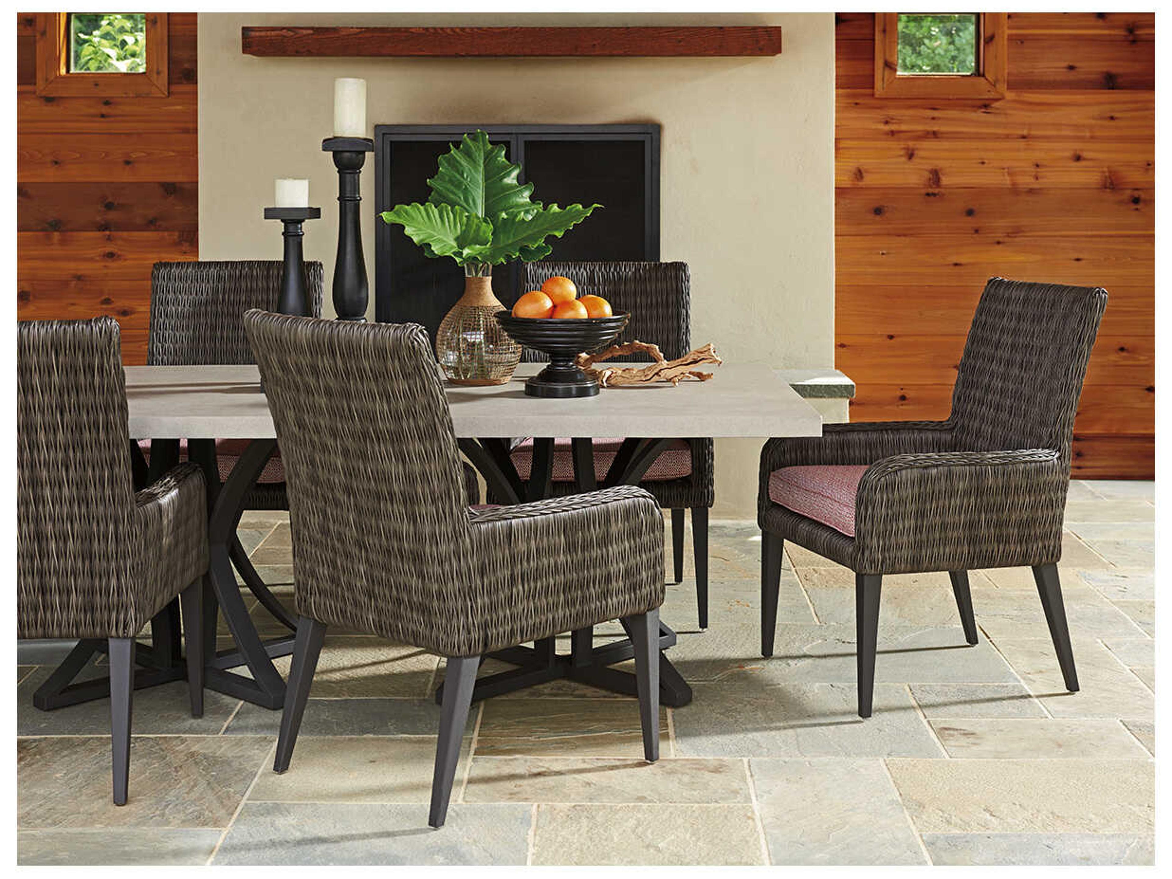 Tommy Bahama Outdoor Cypress Point Ocean Terrace Wicker Dining Arm Chair