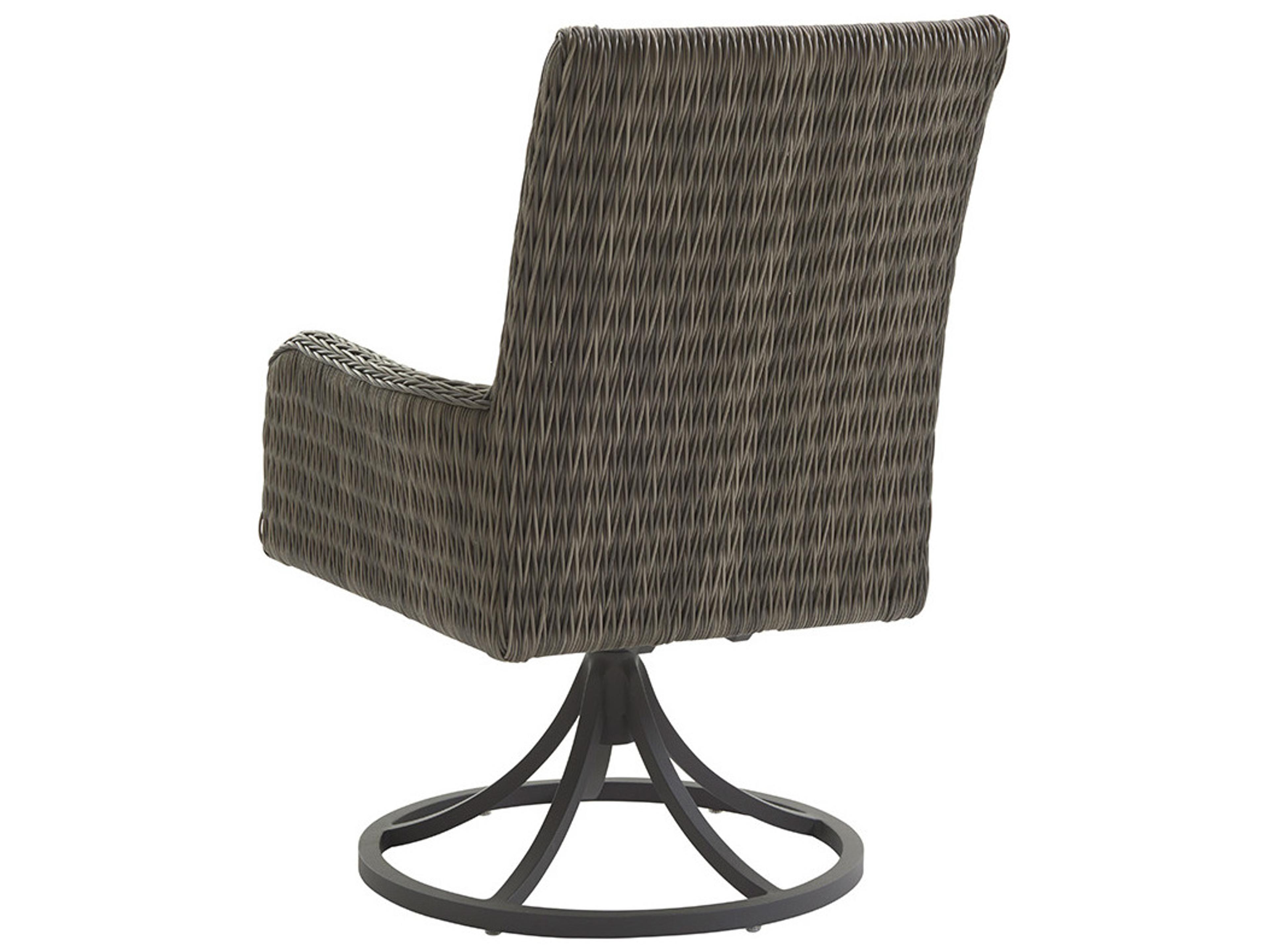 Tommy Bahama Outdoor Cypress Point Ocean Terrace Wicker Swivel Rocker Dining Chair