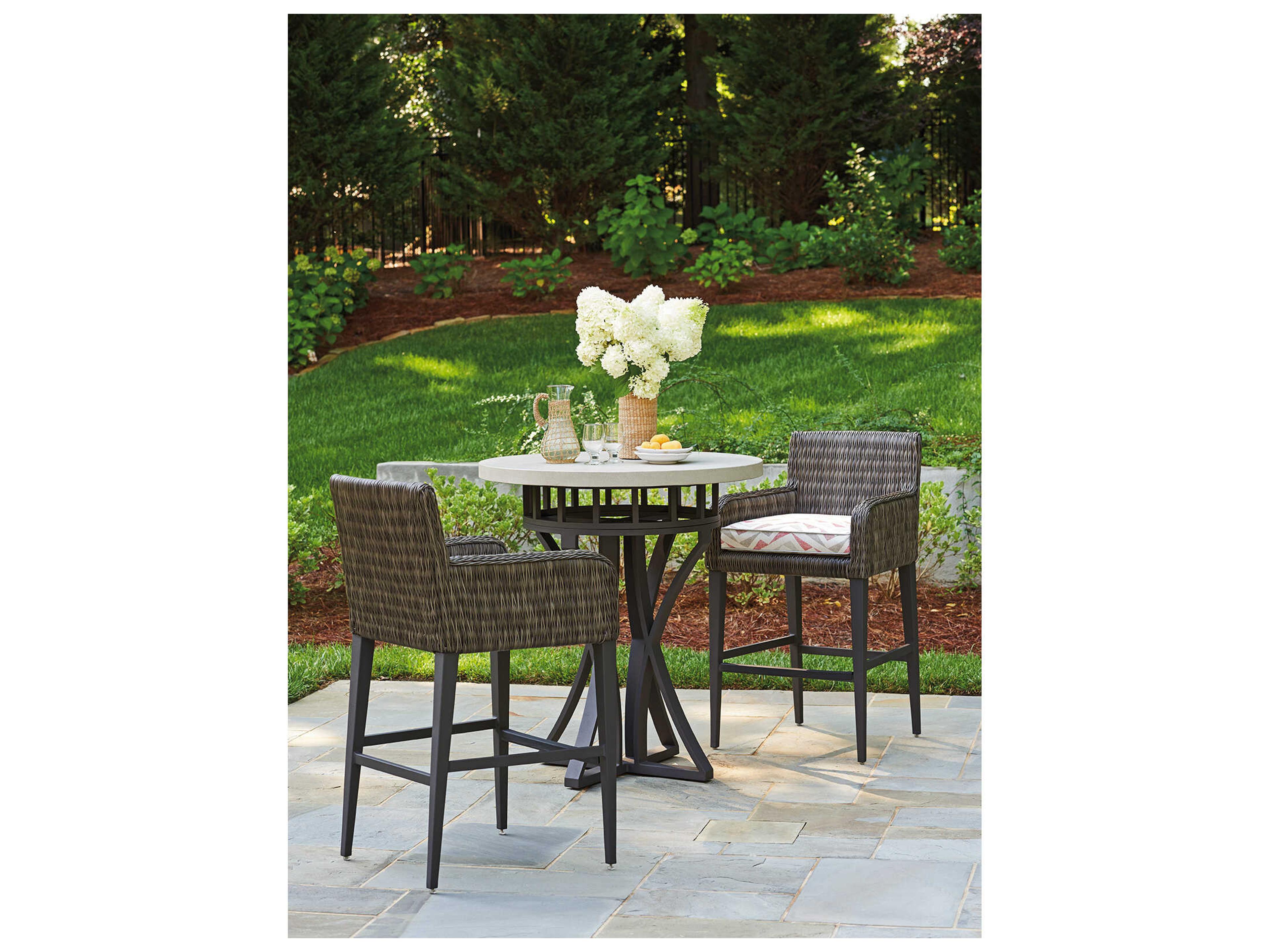 Tommy Bahama Outdoor Cypress Point Ocean Terrace Wicker Bar Stool