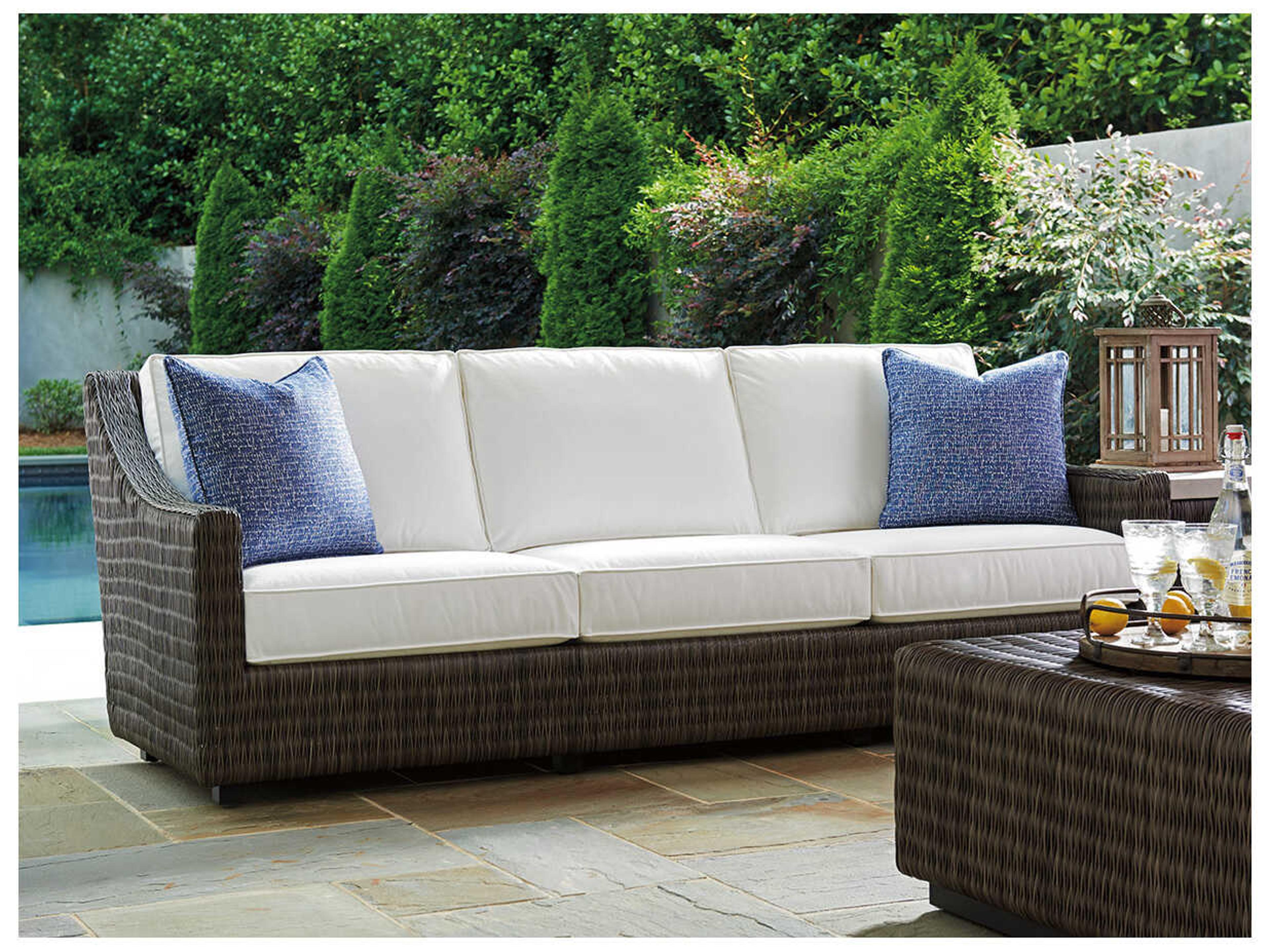 Tommy Bahama Outdoor Cypress Point Ocean Terrace Wicker Long Sofa