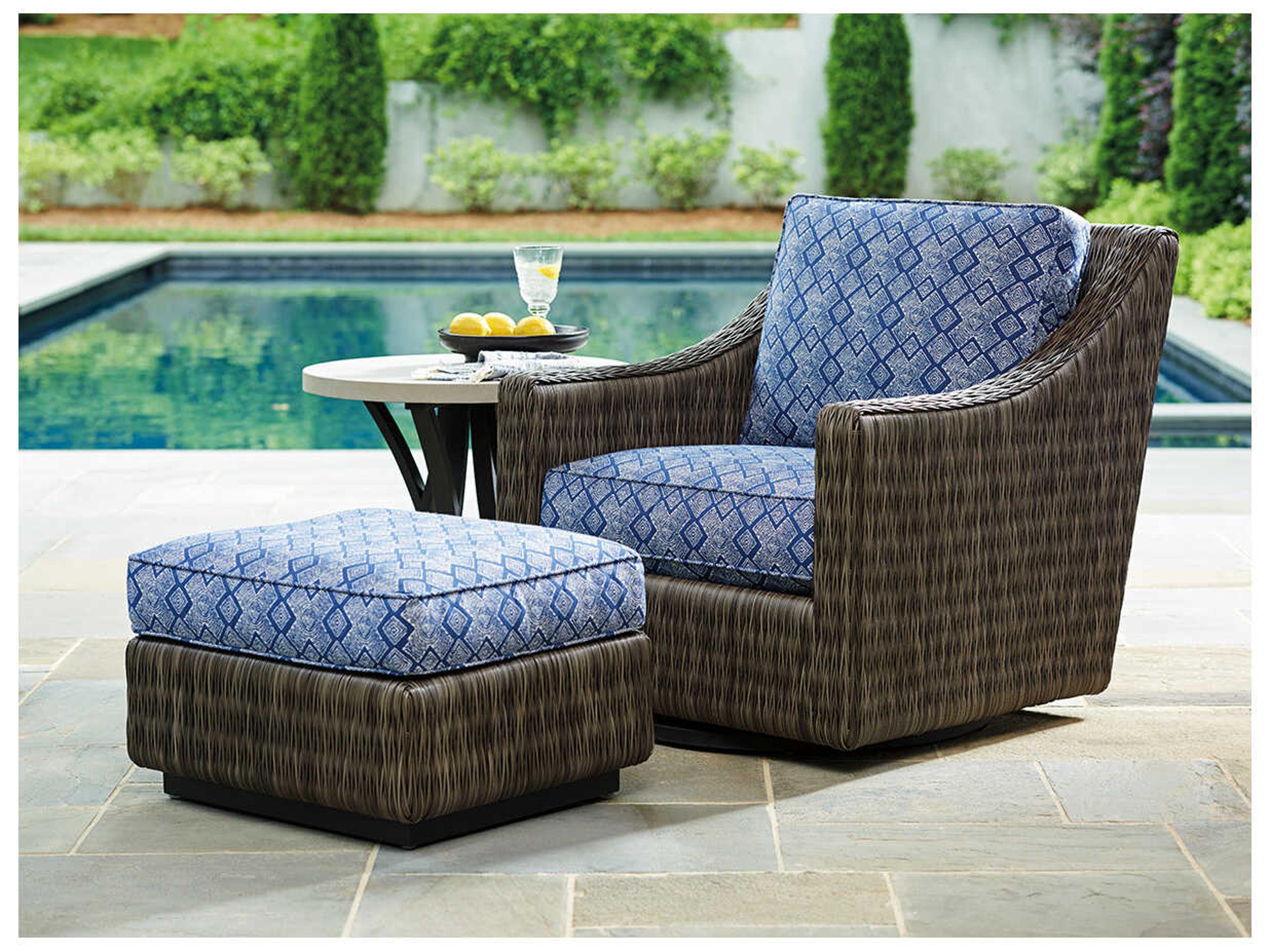 Tommy Bahama Outdoor Cypress Point Ocean Terrace Wicker Ottoman