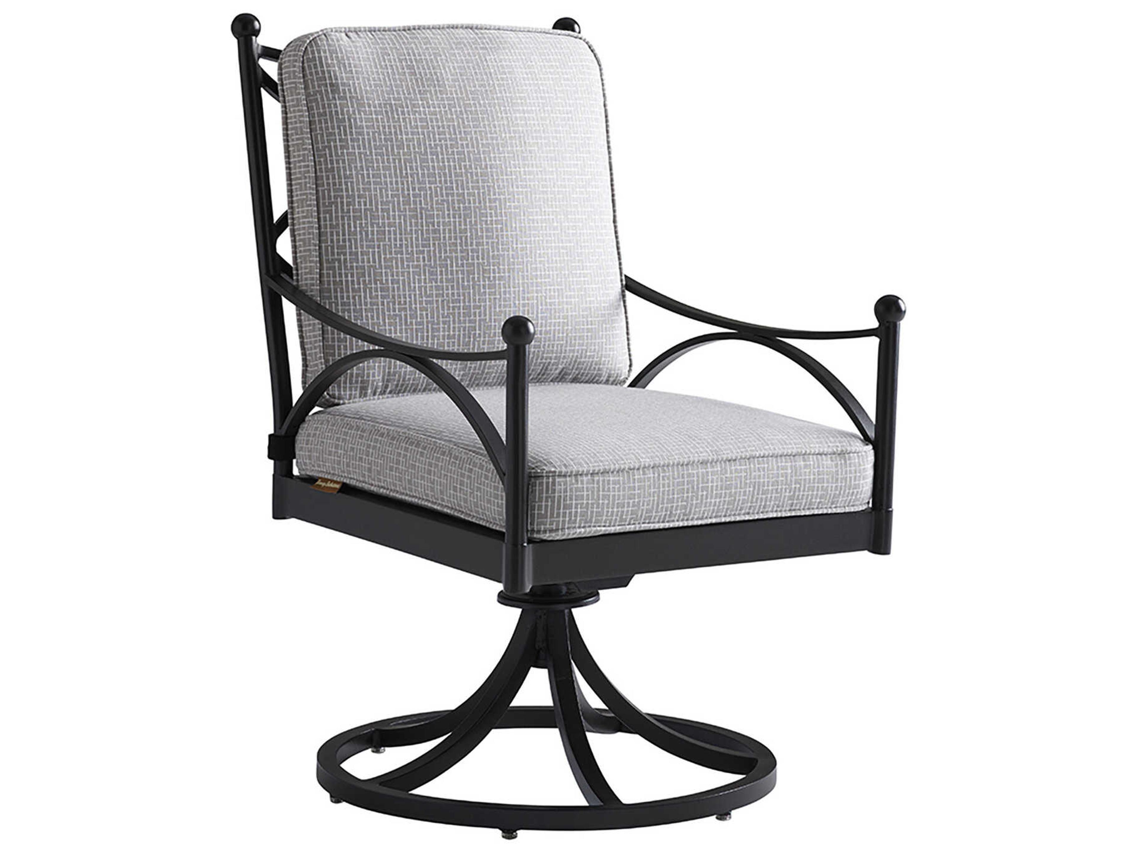 Pavlova Aluminum Swivel Rocker Dining Arm Chair