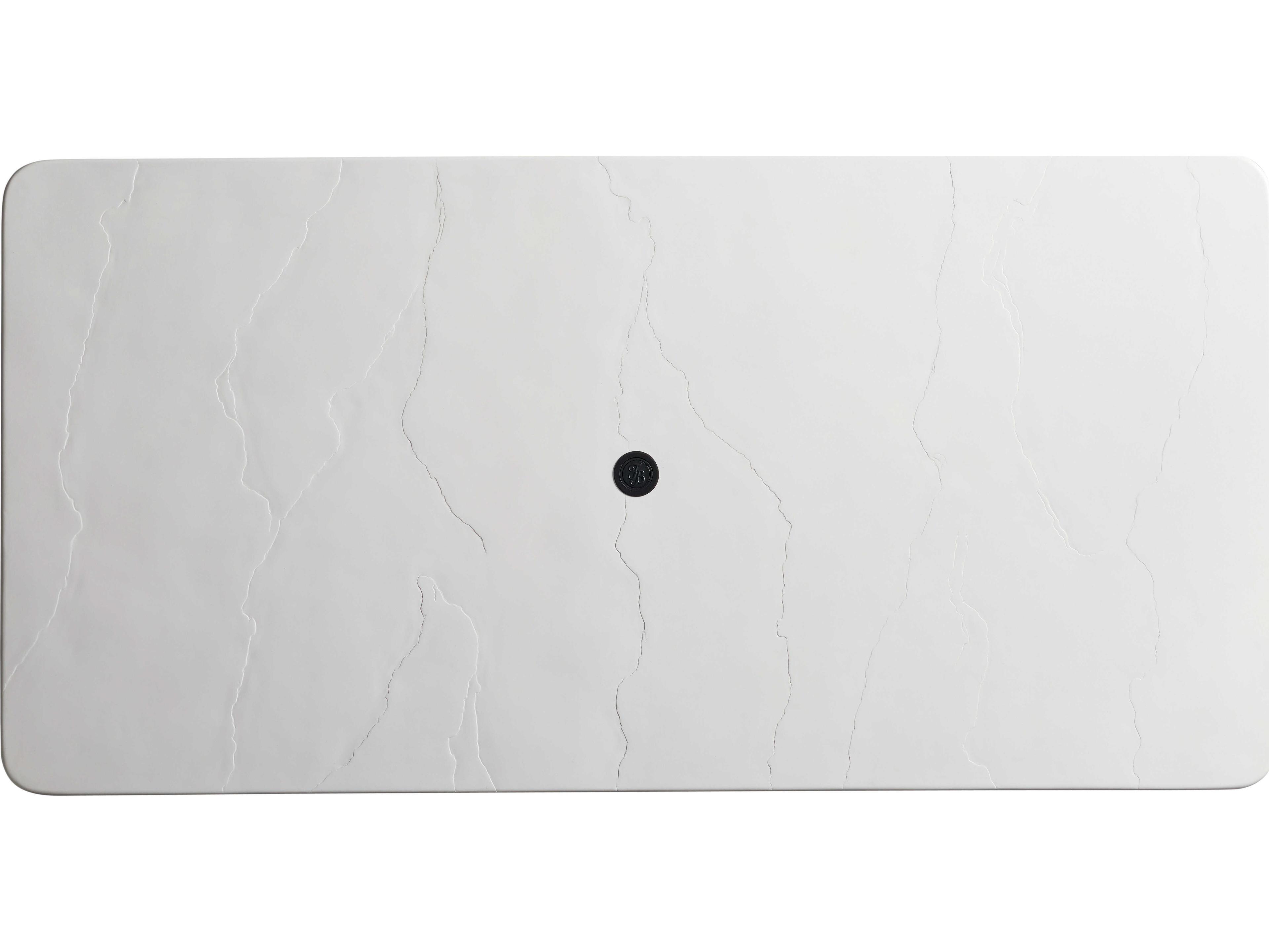 Tommy Bahama Outdoor Pavlova Aluminum Rectangular Dining Table with Umbrella Hole