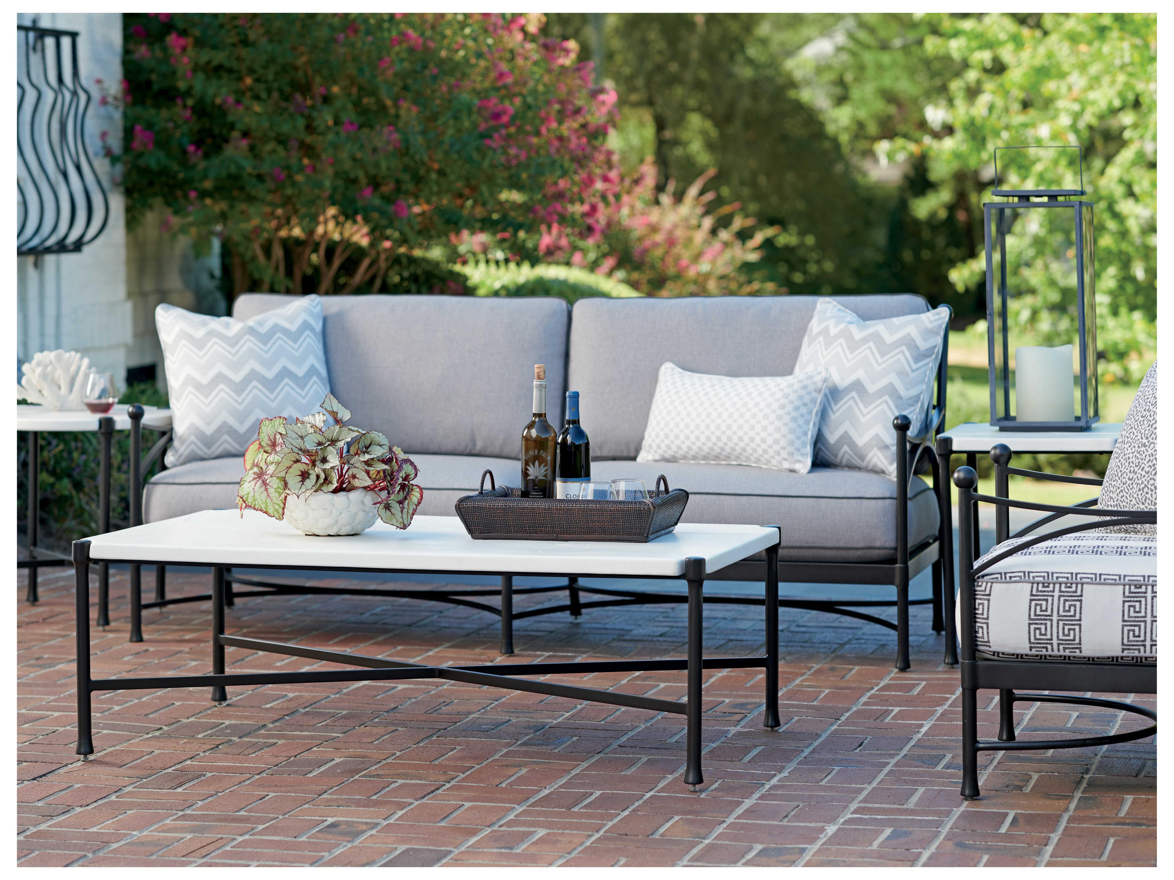 Tommy Bahama Outdoor Pavlova Aluminum Rectangular Coffee Table