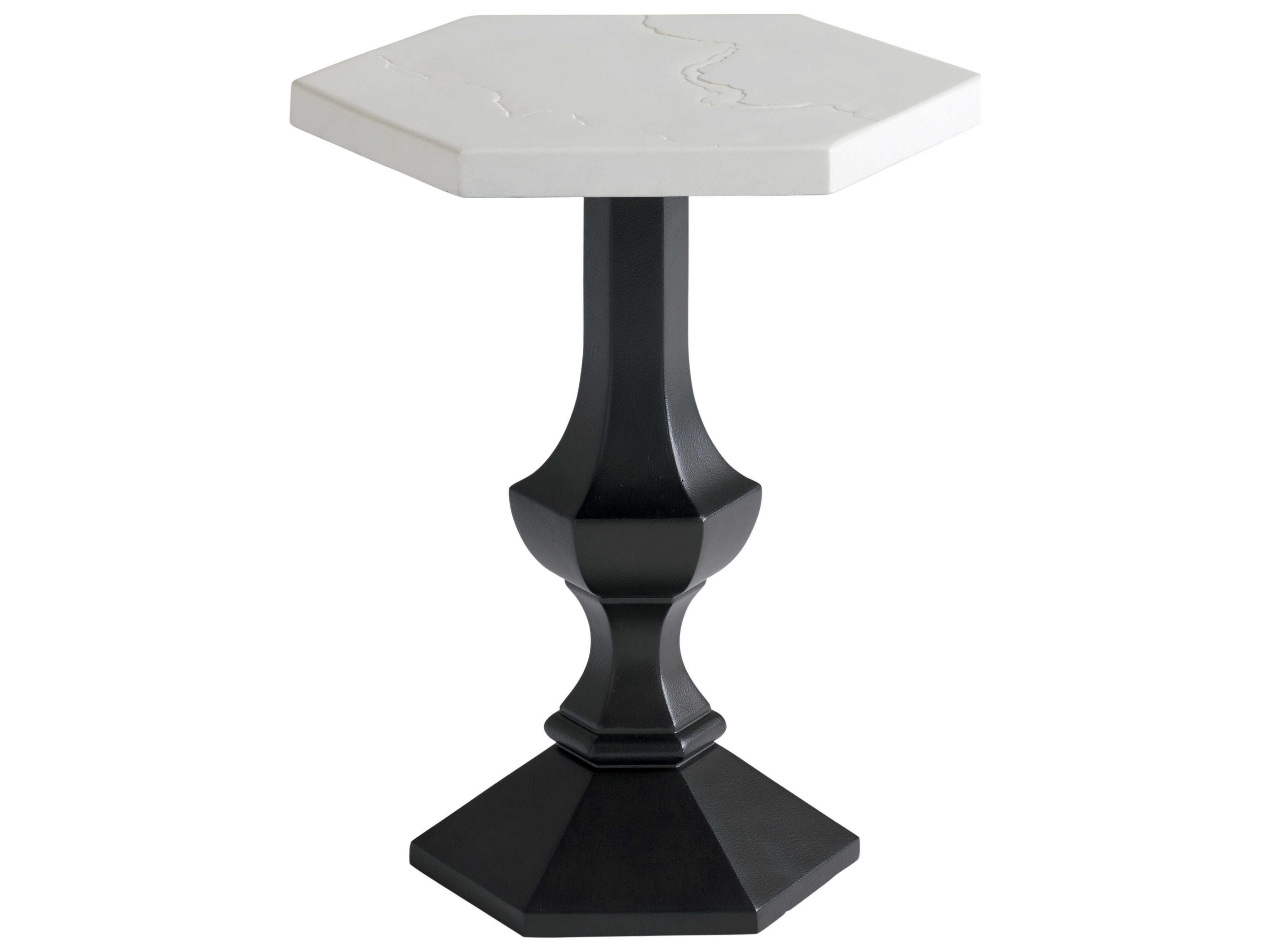 Pavlova Aluminum Hexagonal Accent Table
