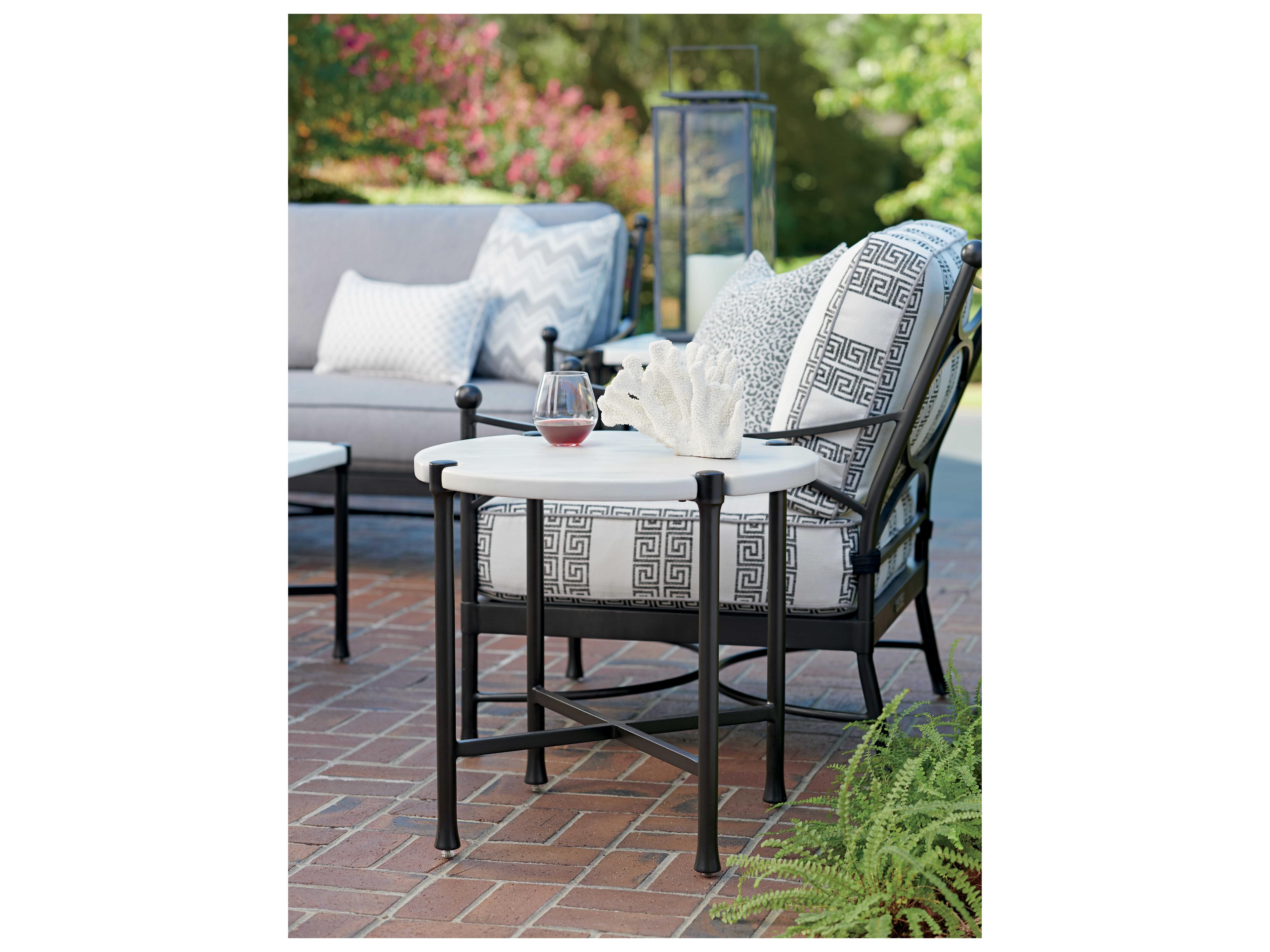 Tommy Bahama Outdoor Pavlova Aluminum Round End Table