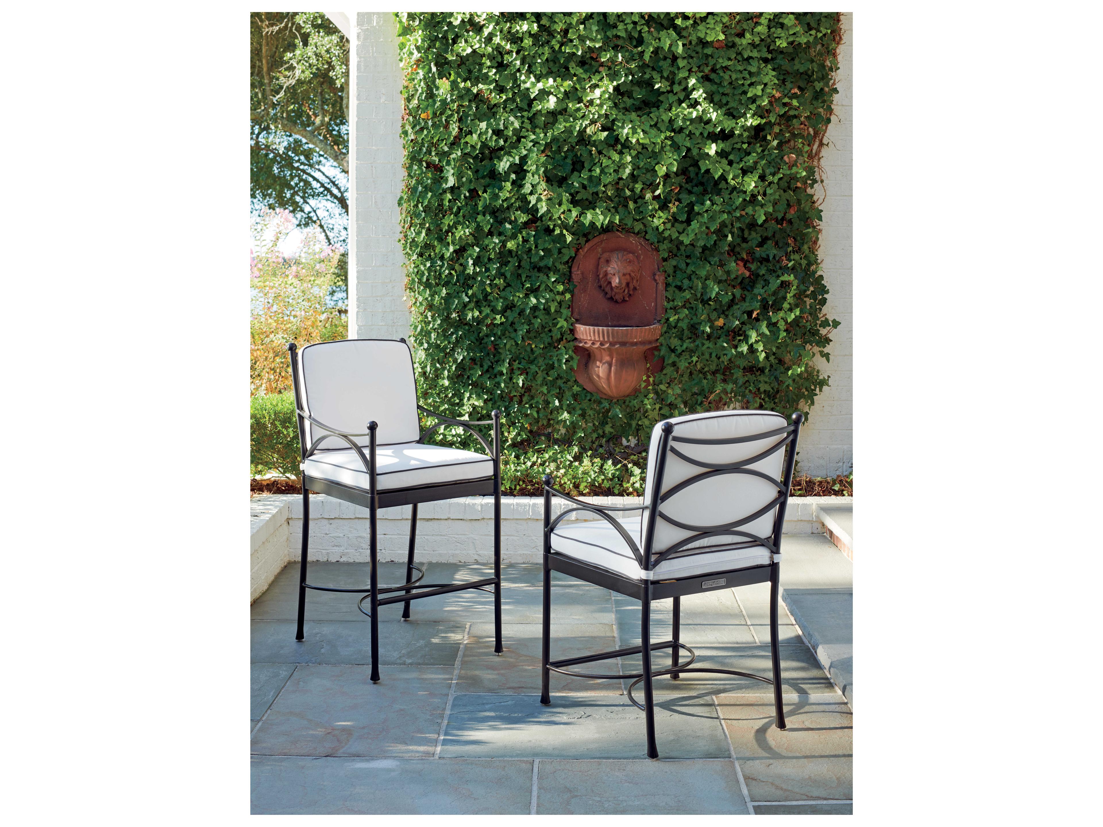 Tommy Bahama Outdoor Pavlova Aluminum Counter Stool with Cushion Set