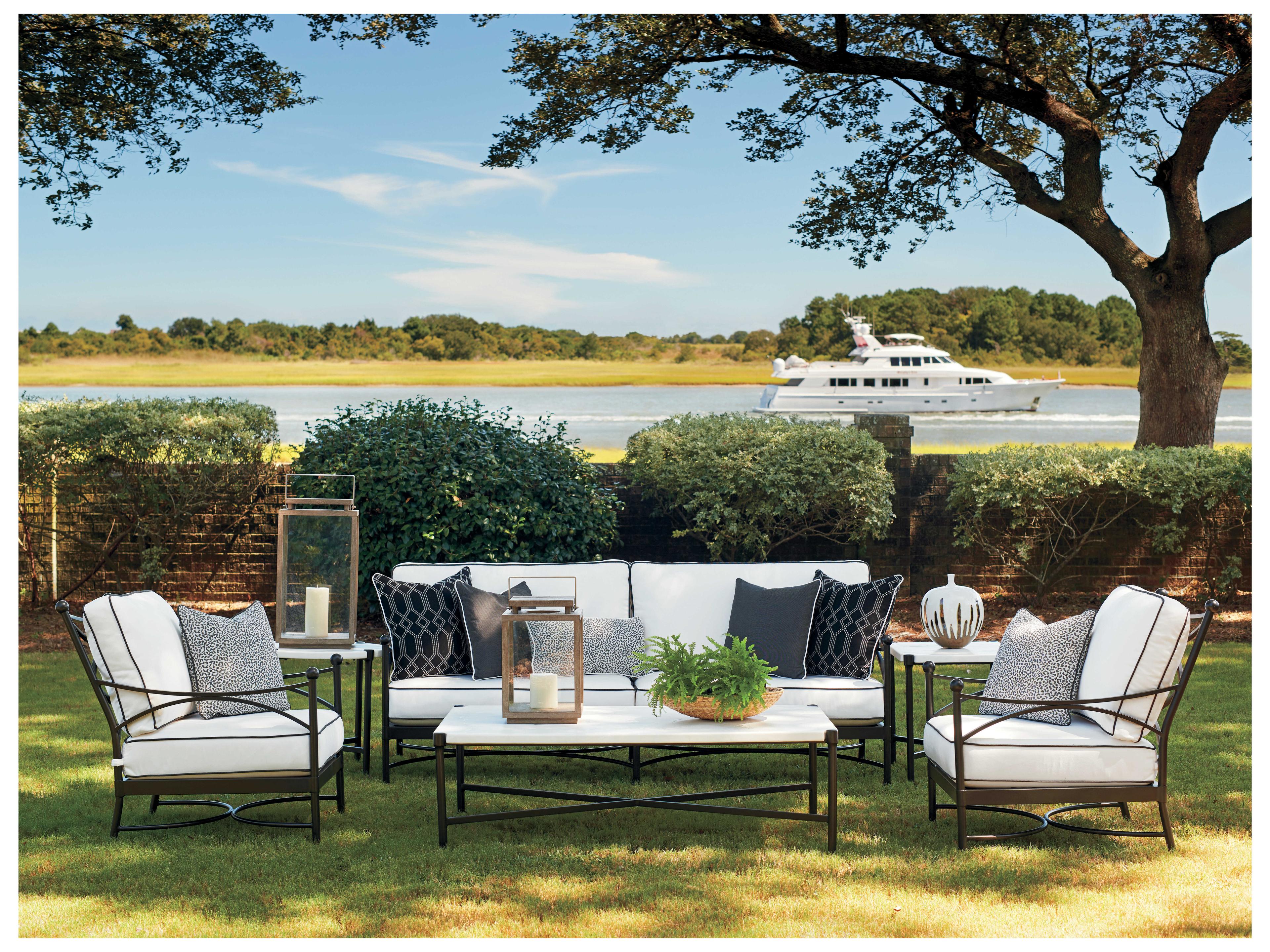 Tommy Bahama Outdoor Pavlova Aluminum Sofa with Cushion Set