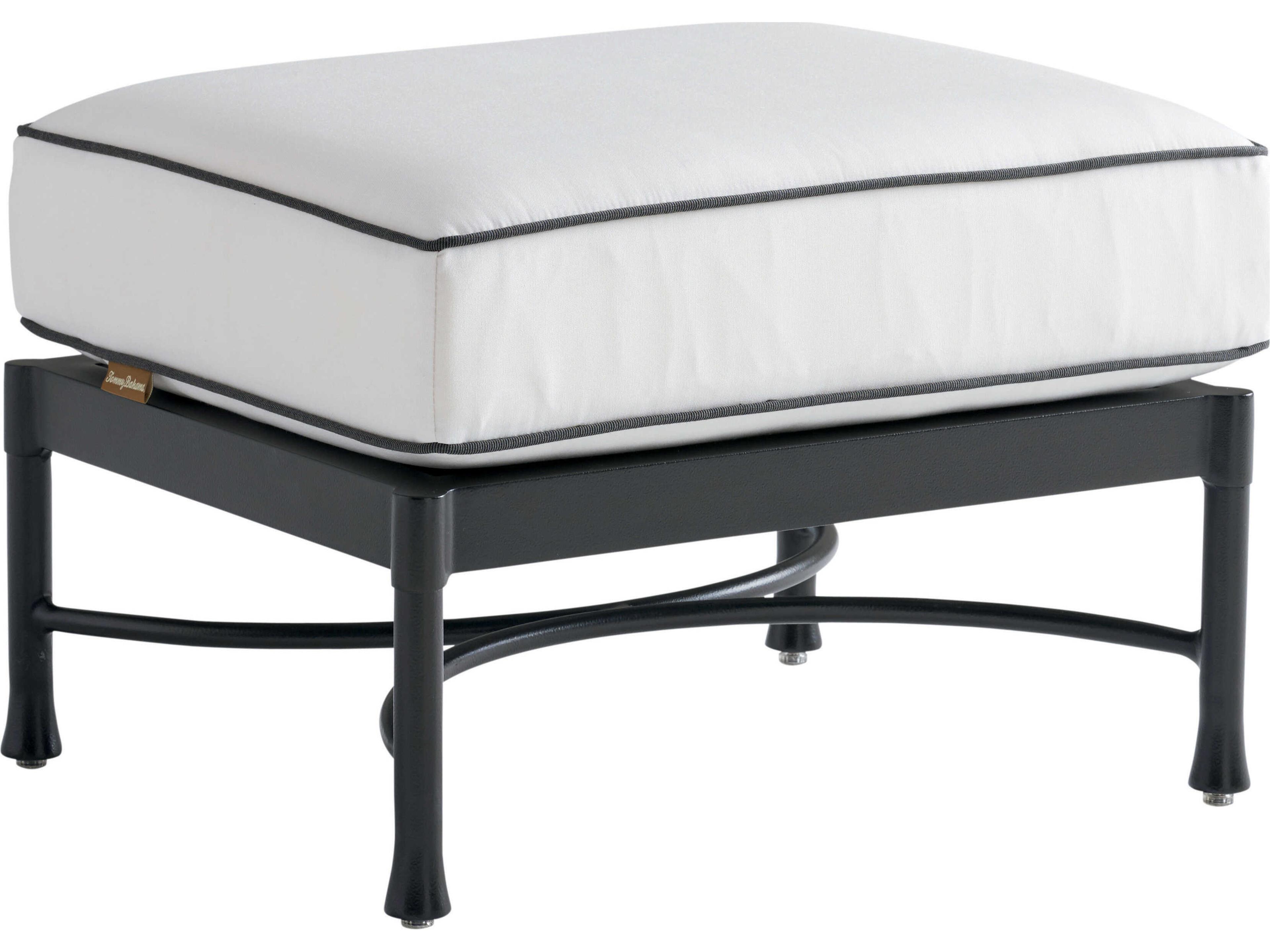 Pavlova Aluminum Ottoman with Cushion Set