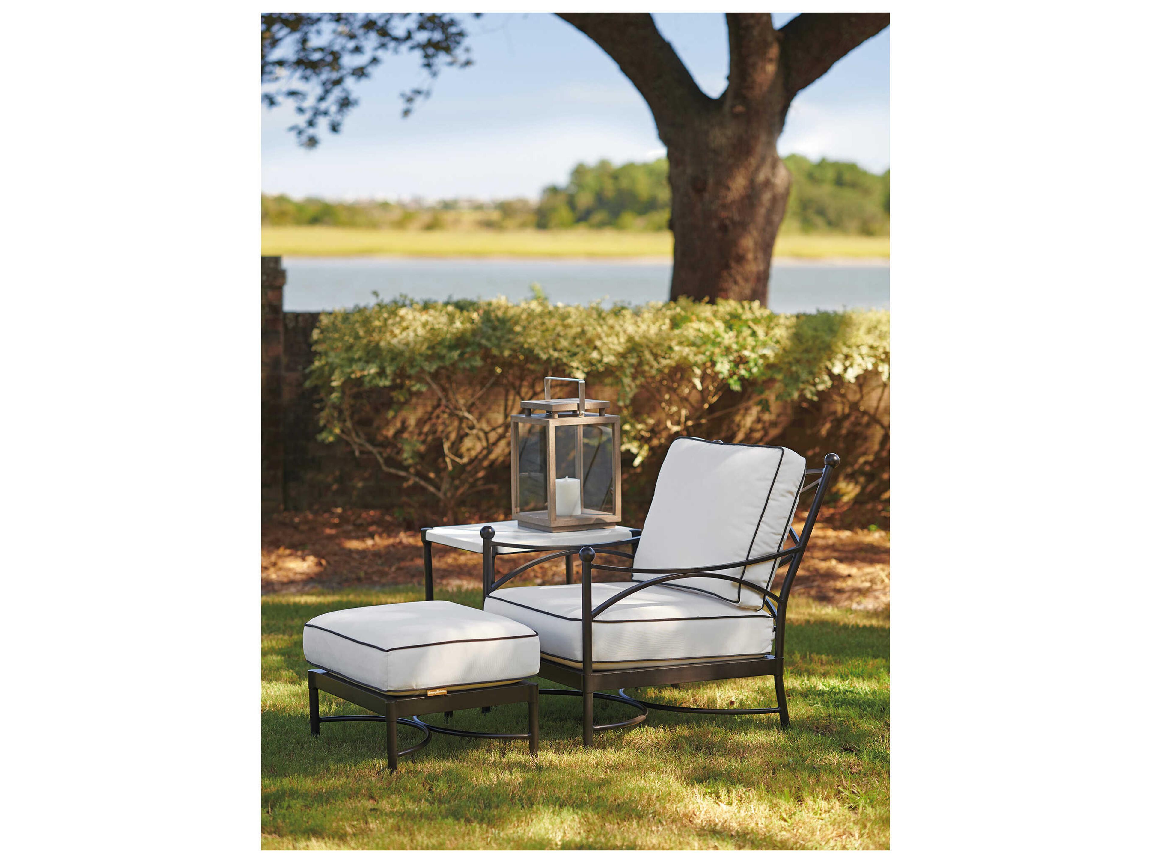 Tommy Bahama Outdoor Pavlova Aluminum Ottoman
