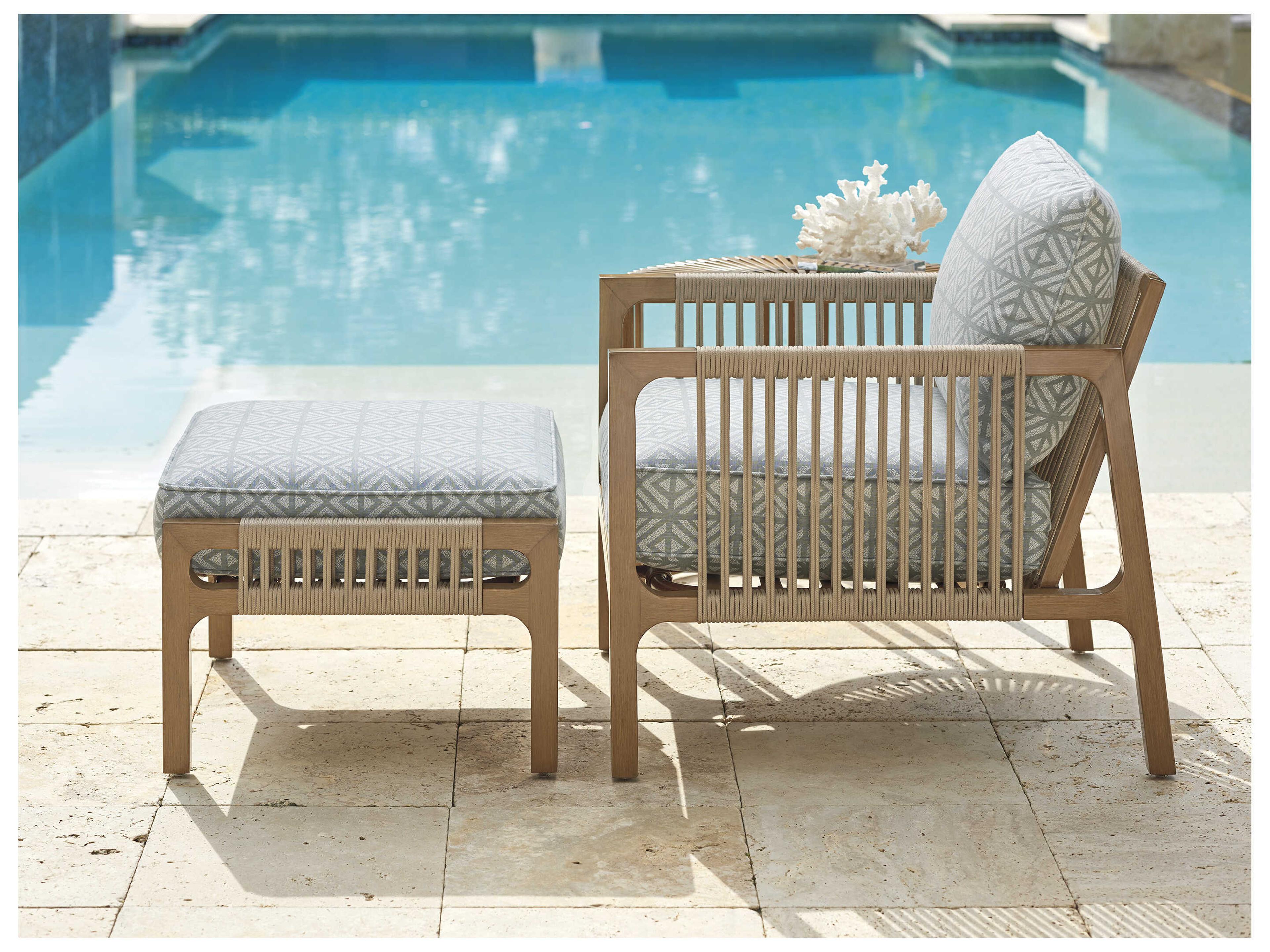 Tommy Bahama Outdoor St Tropez Aluminum Ottoman