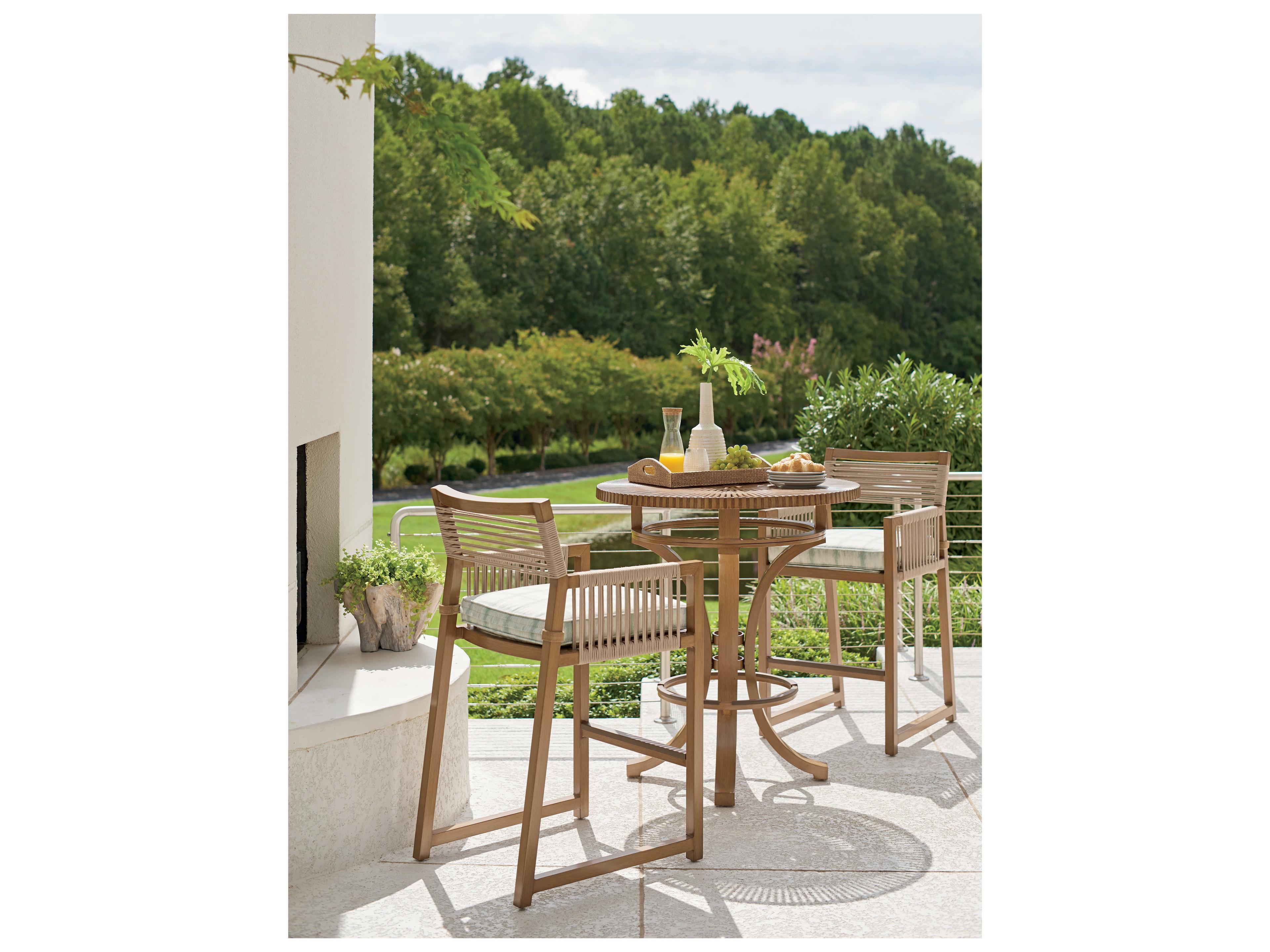 Tommy Bahama Outdoor St Tropez Aluminum Round Bar Counter Table