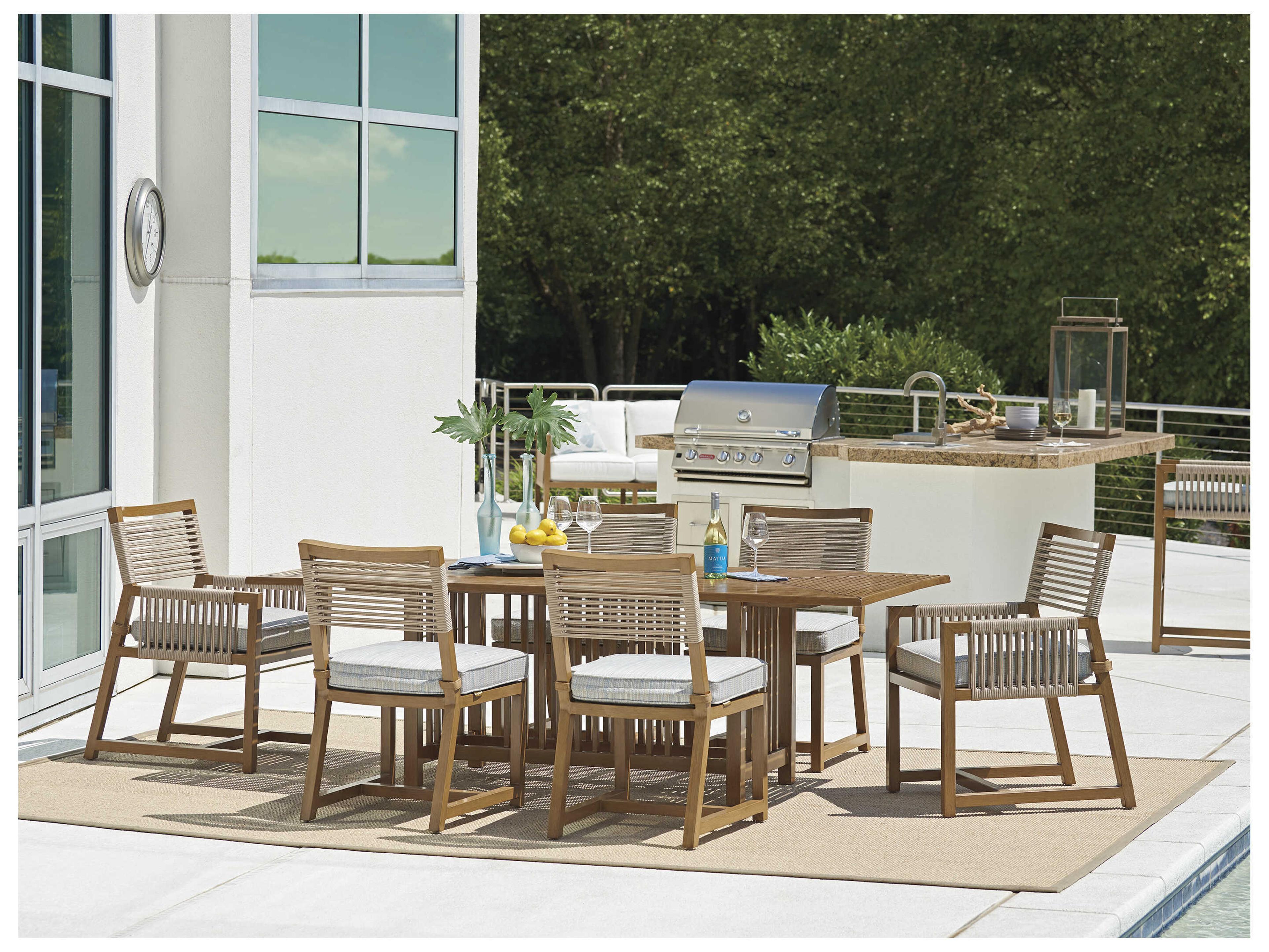 Tommy Bahama Outdoor St Tropez Aluminum Rectangular Dining Table