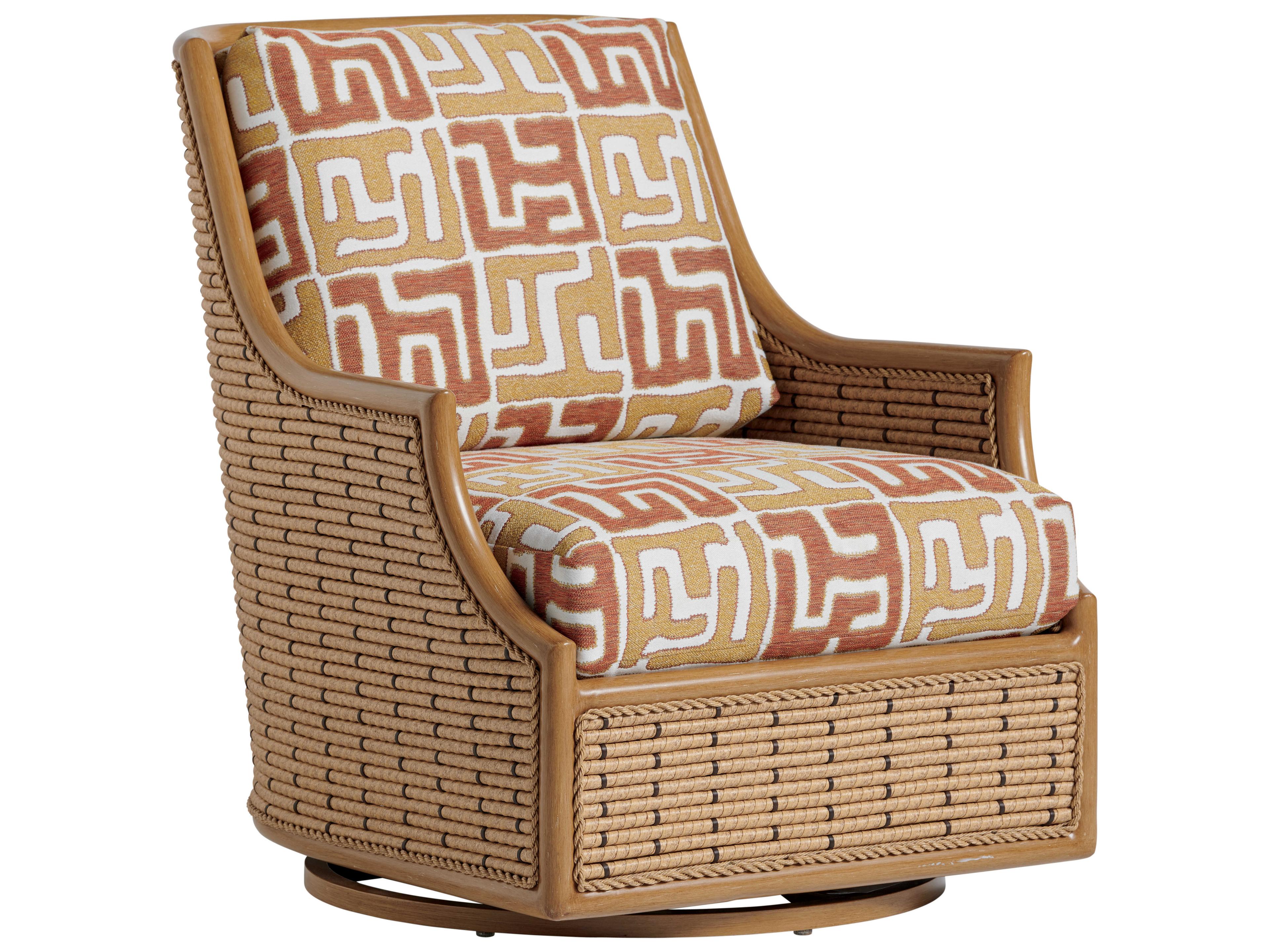 Los Altos Valley View Wicker Swivel Glider Lounge Chair
