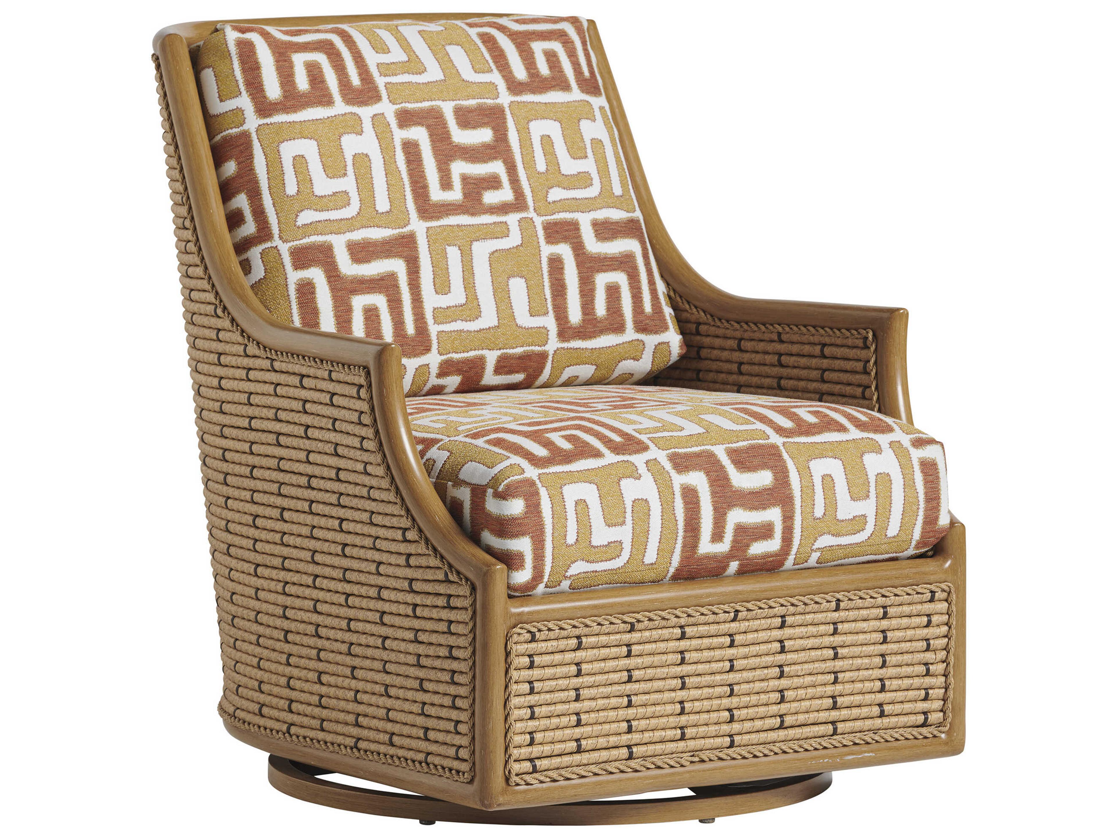 Los Altos Valley View Wicker Swivel Glider Lounge Chair