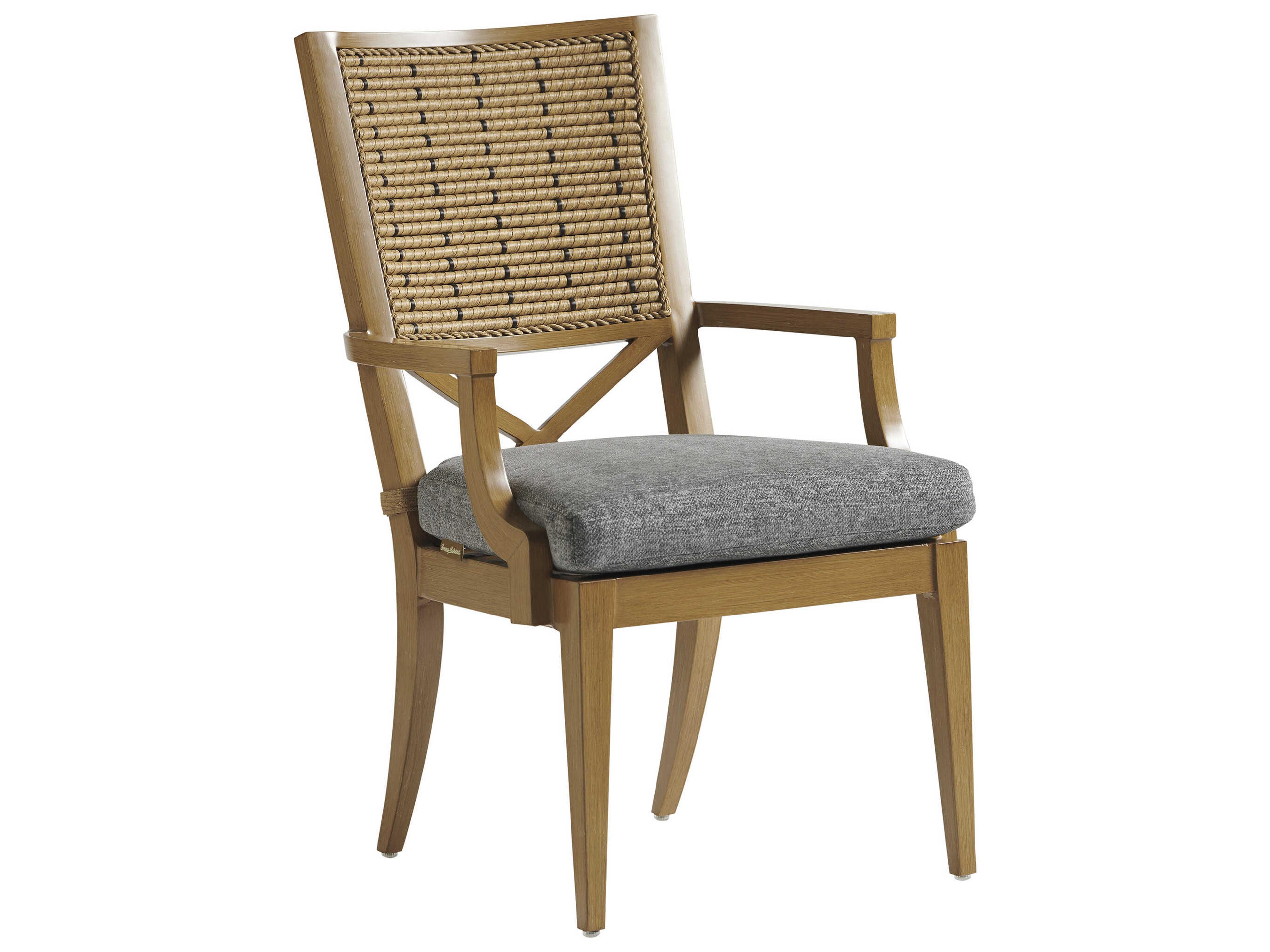 Los Altos Valley View Wicker Dining Arm Chair