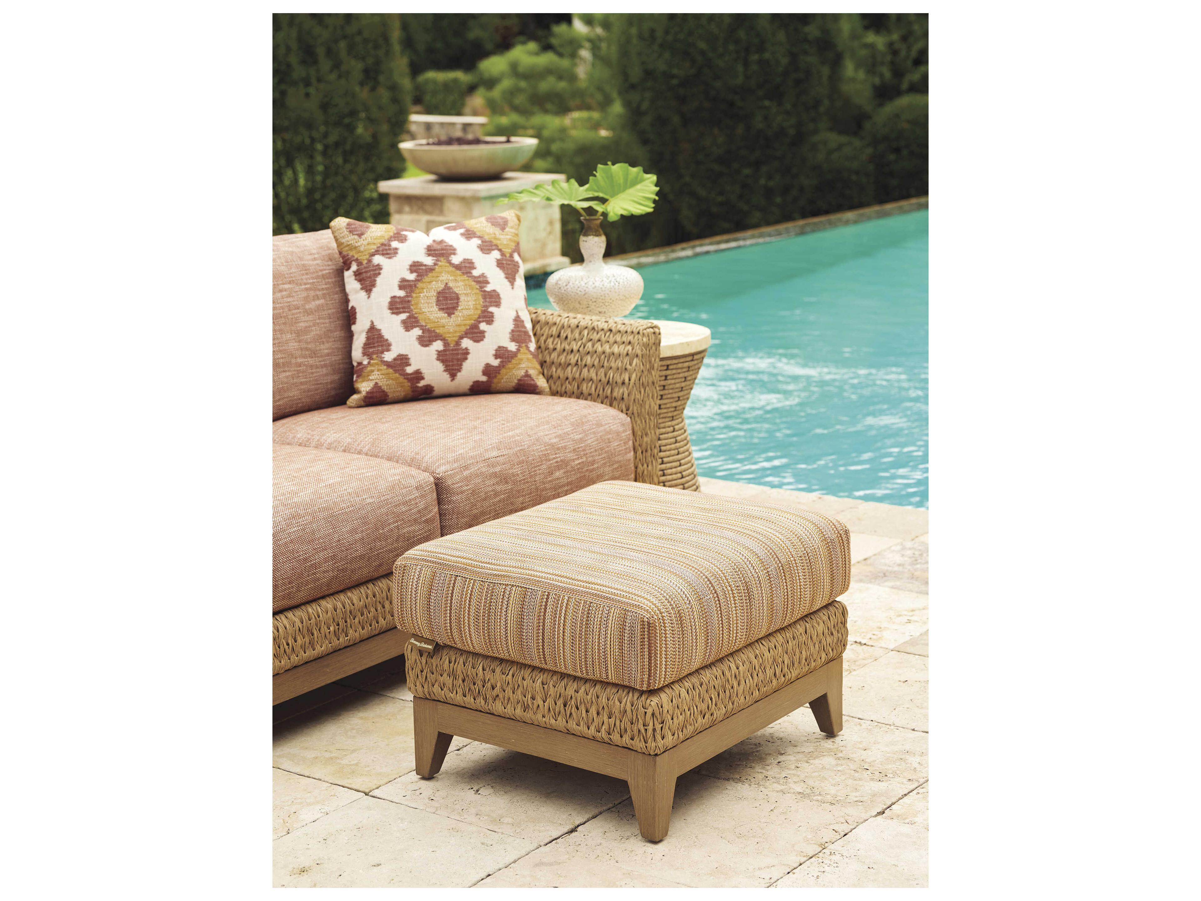 Tommy Bahama Outdoor Los Altos Valley View Wicker Ottoman