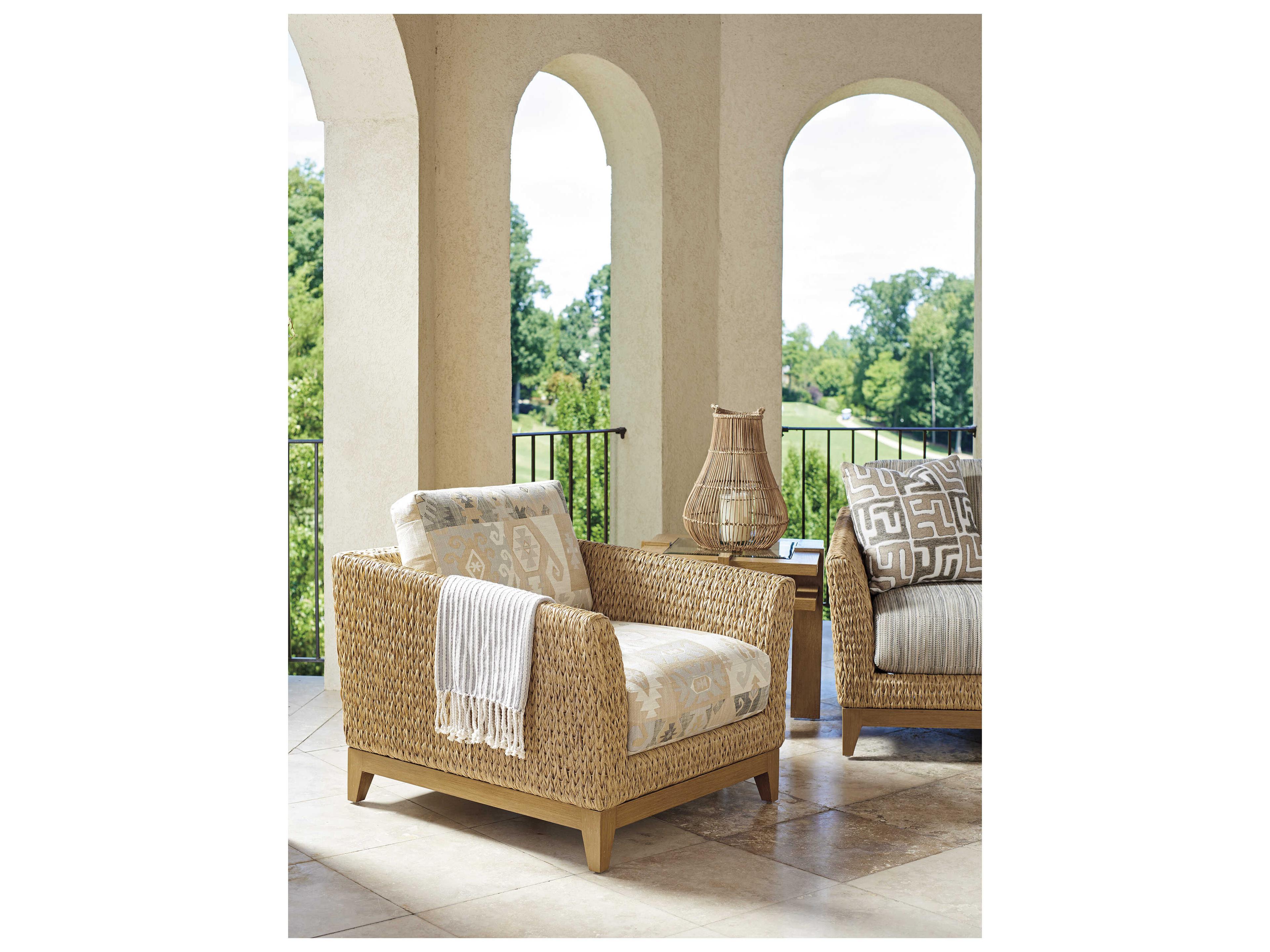 Tommy Bahama Outdoor Los Altos Valley View Wicker Ottoman